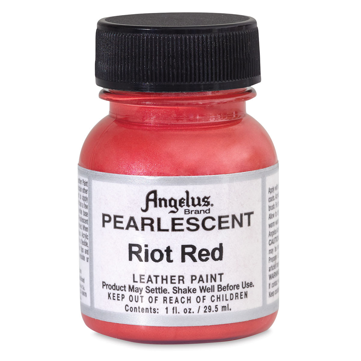 Angelus Acrylic Leather Paint - Pearlescent Riot Red, 1 oz