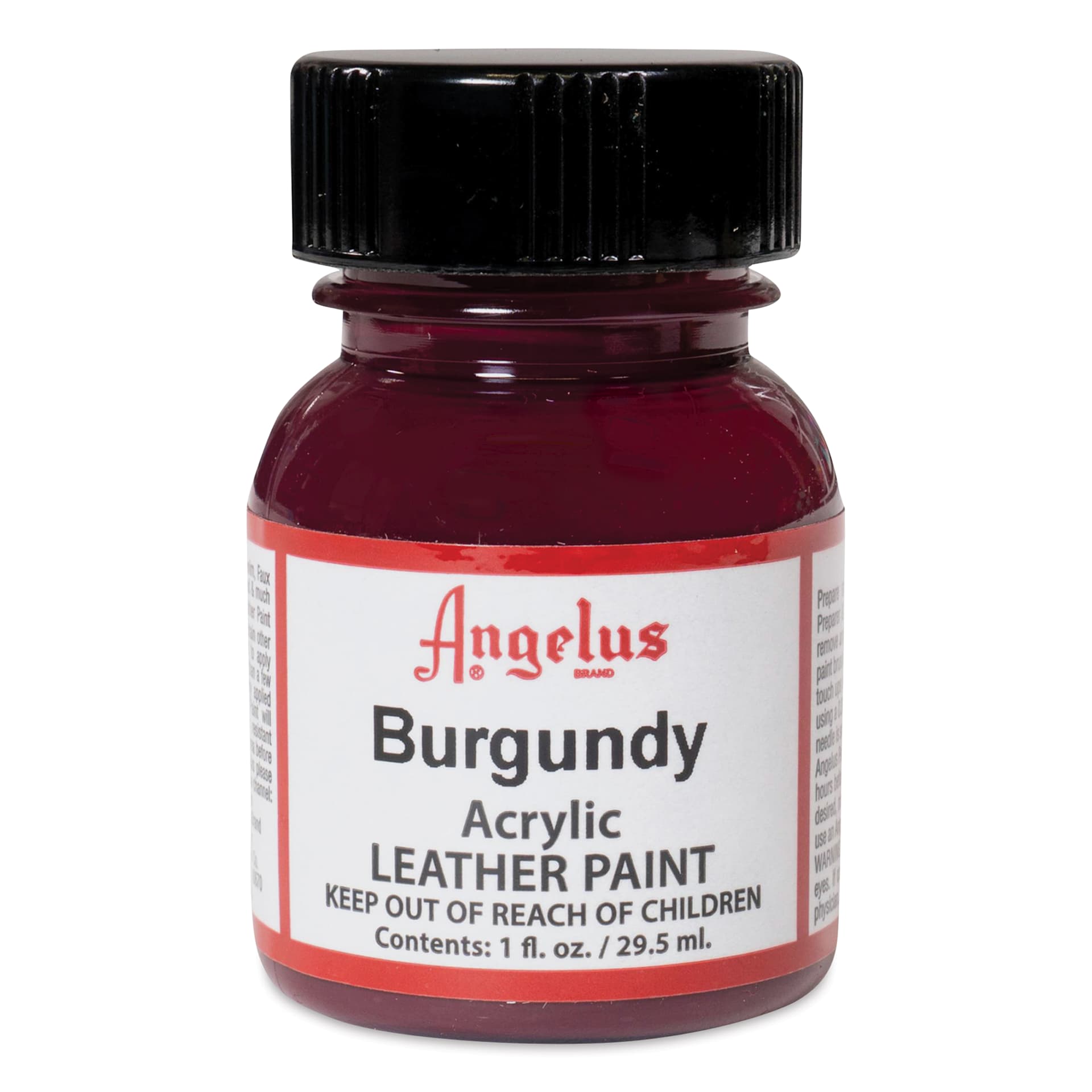 Angelus Acrylic Leather Paint - Burgundy, 1 oz