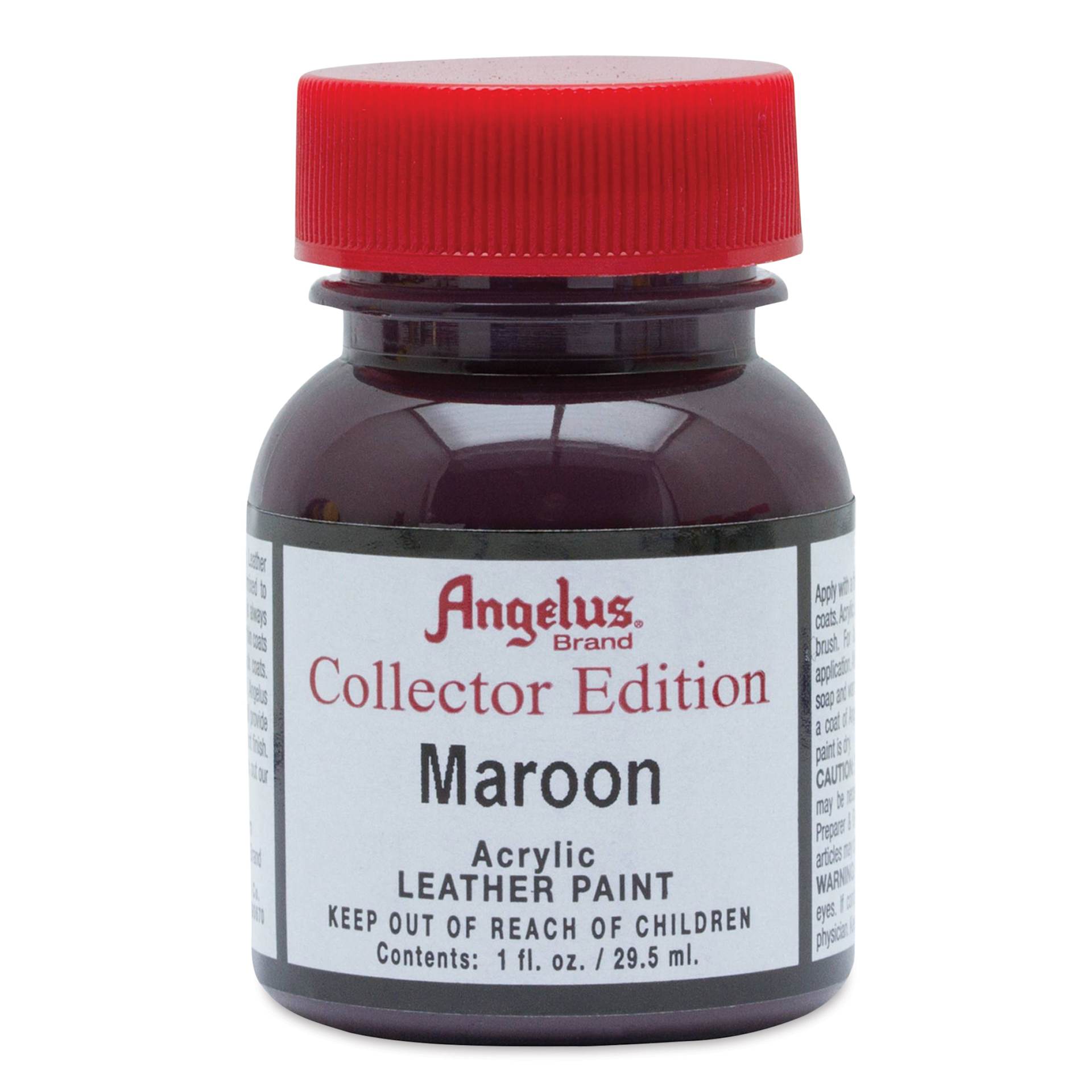 Angelus Acrylic Leather Paint - Maroon, Collector Edition, 1 oz