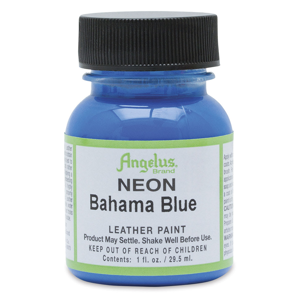 Angelus Acrylic Leather Paint - Neon Bahama Blue, 1 oz