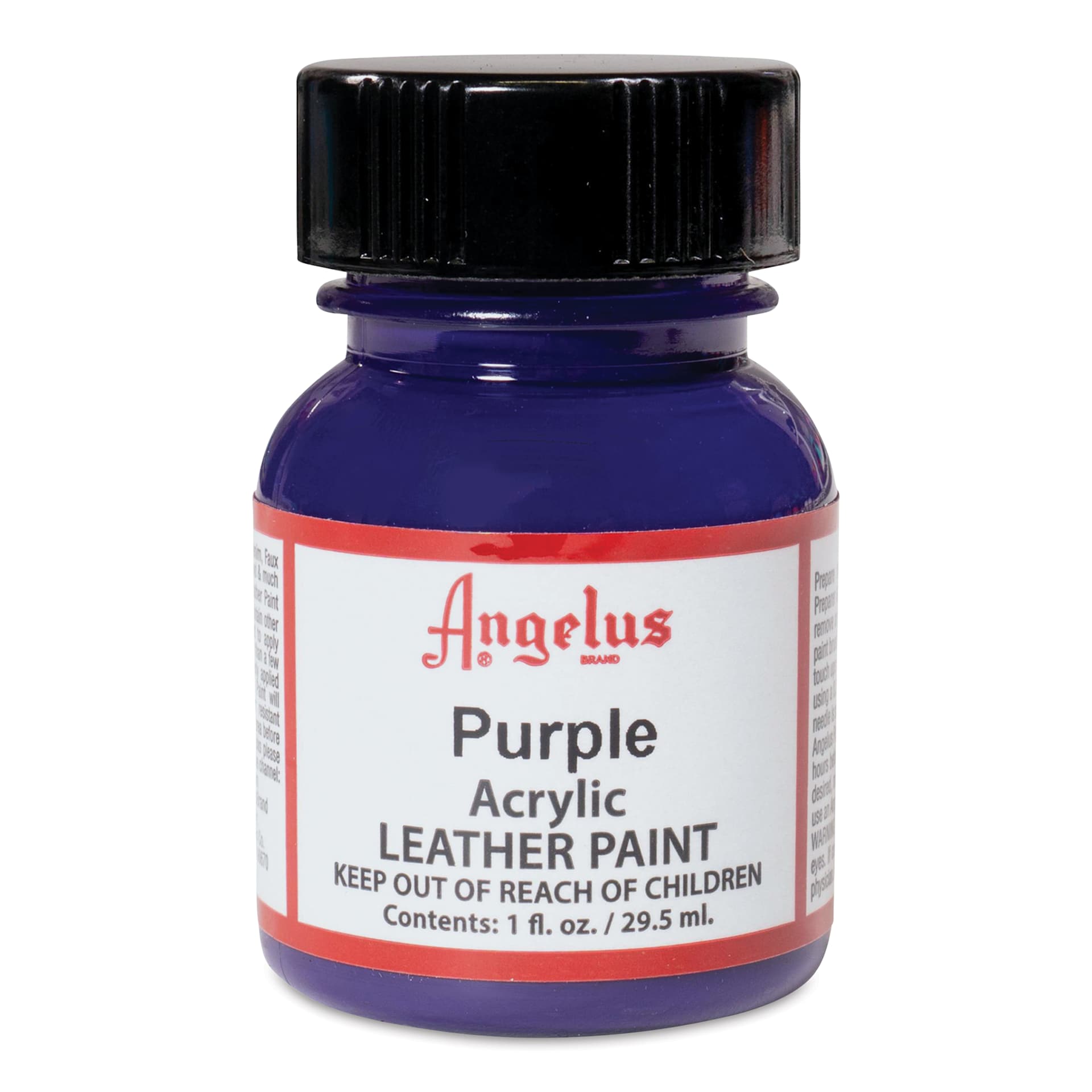 Angelus Acrylic Leather Paint - Purple, 1 oz bottle