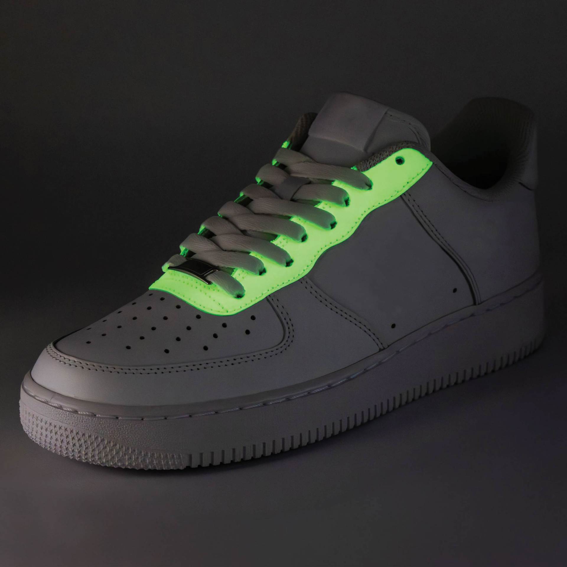 Angelus Glow in the Dark Acrylic Paint - 1 oz - on shoe paint glowing in the dark
