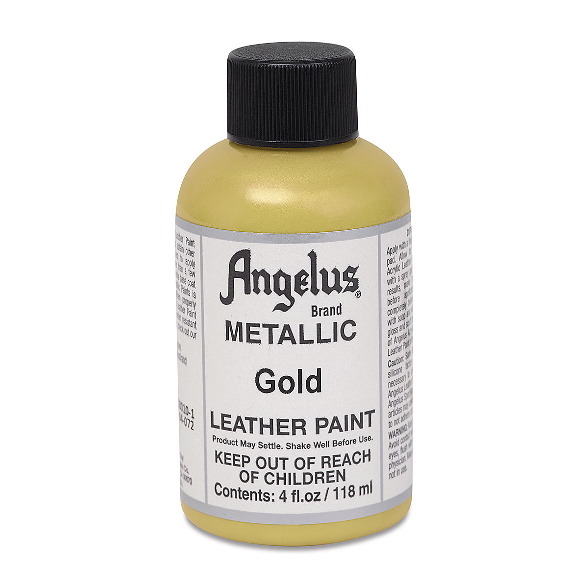 Angelus Acrylic Leather Paint - Gold, Metallic, 4 oz