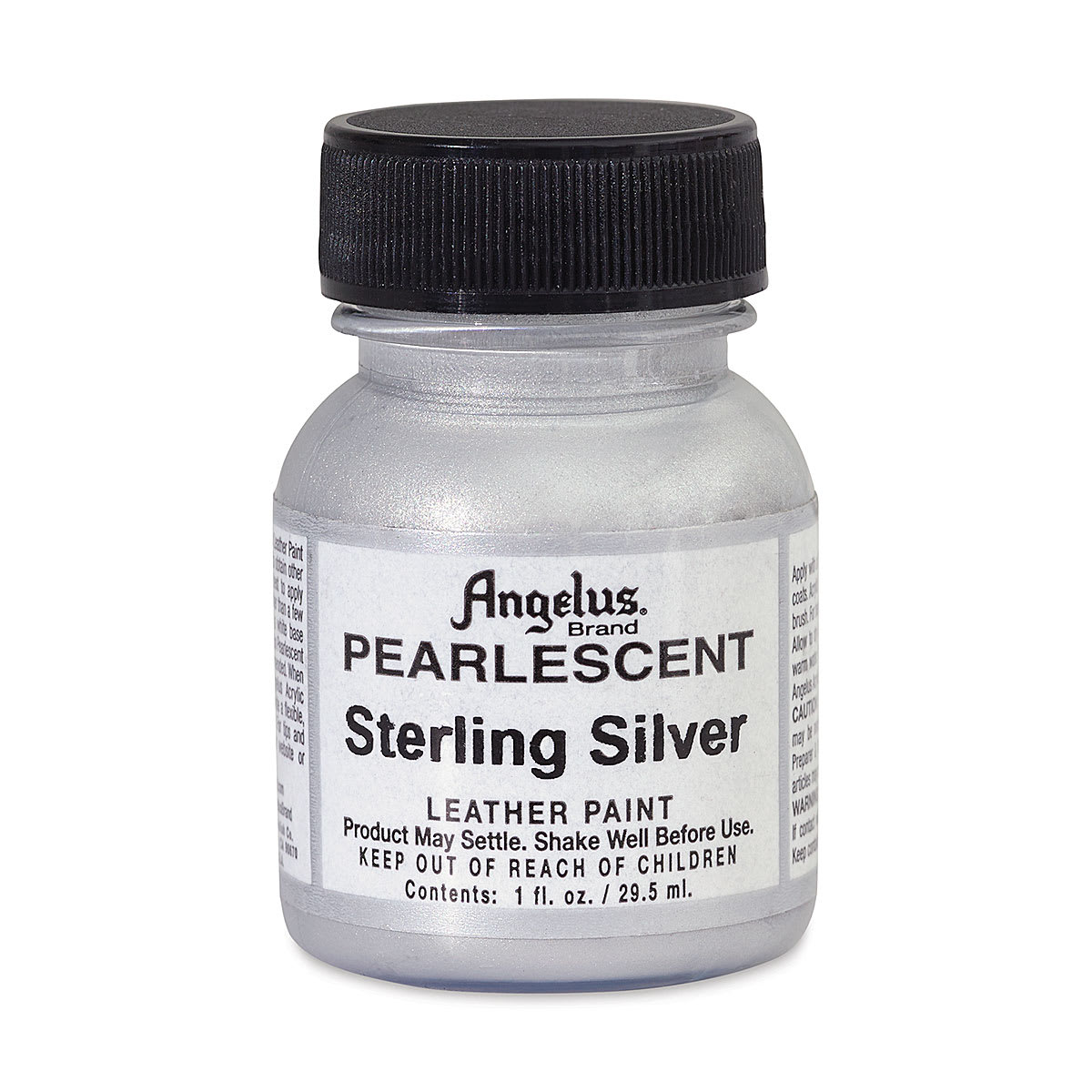 Angelus Pearlescent Leather Paint - Sterling Silver, 1 oz