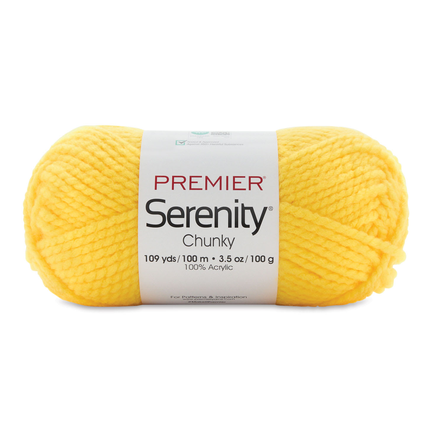 Premier Yarn Serenity Chunky Solids Yarn - Yellow, 109 yds