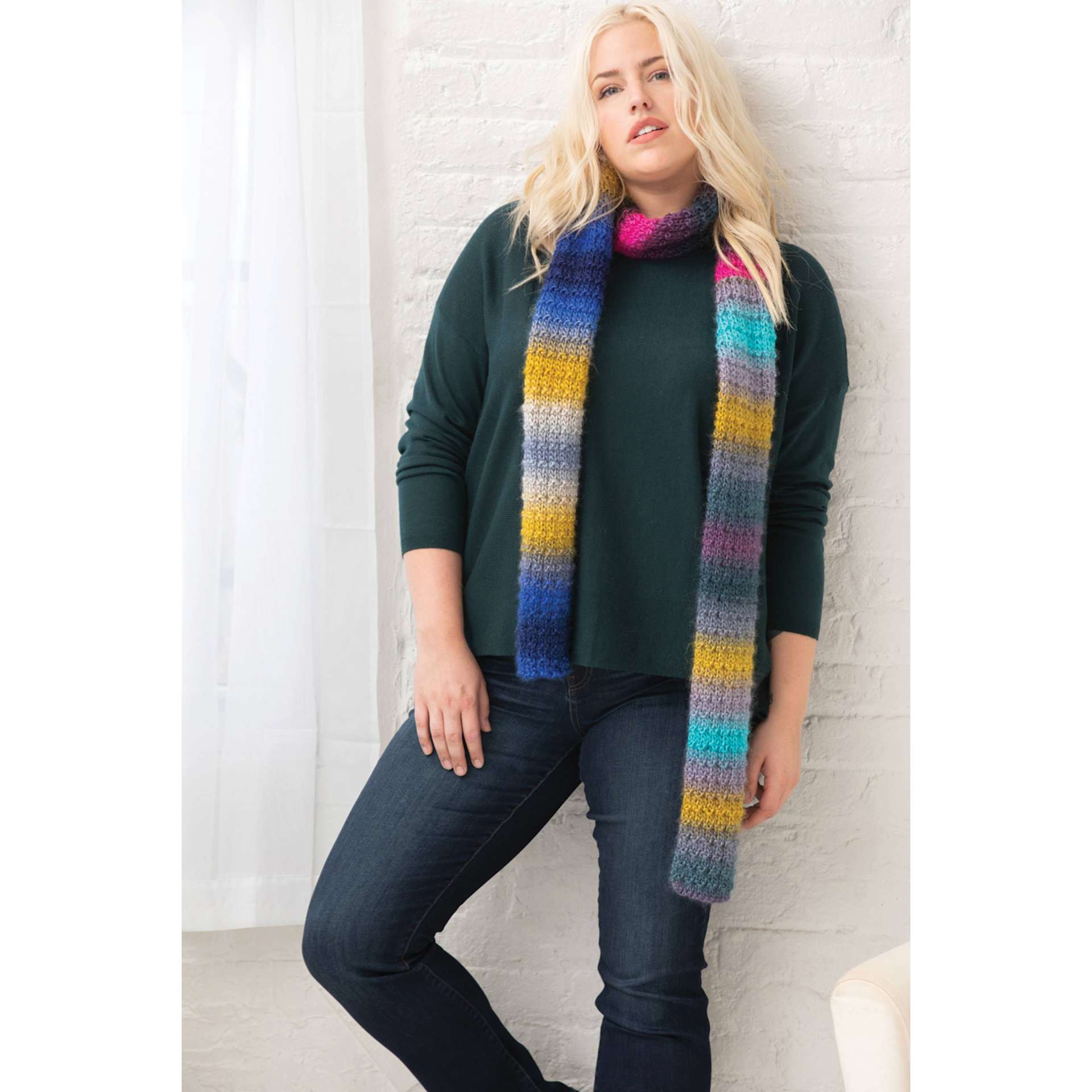 Lion Brand Landscapes Yarn - Apple Orchard - finished scarf example