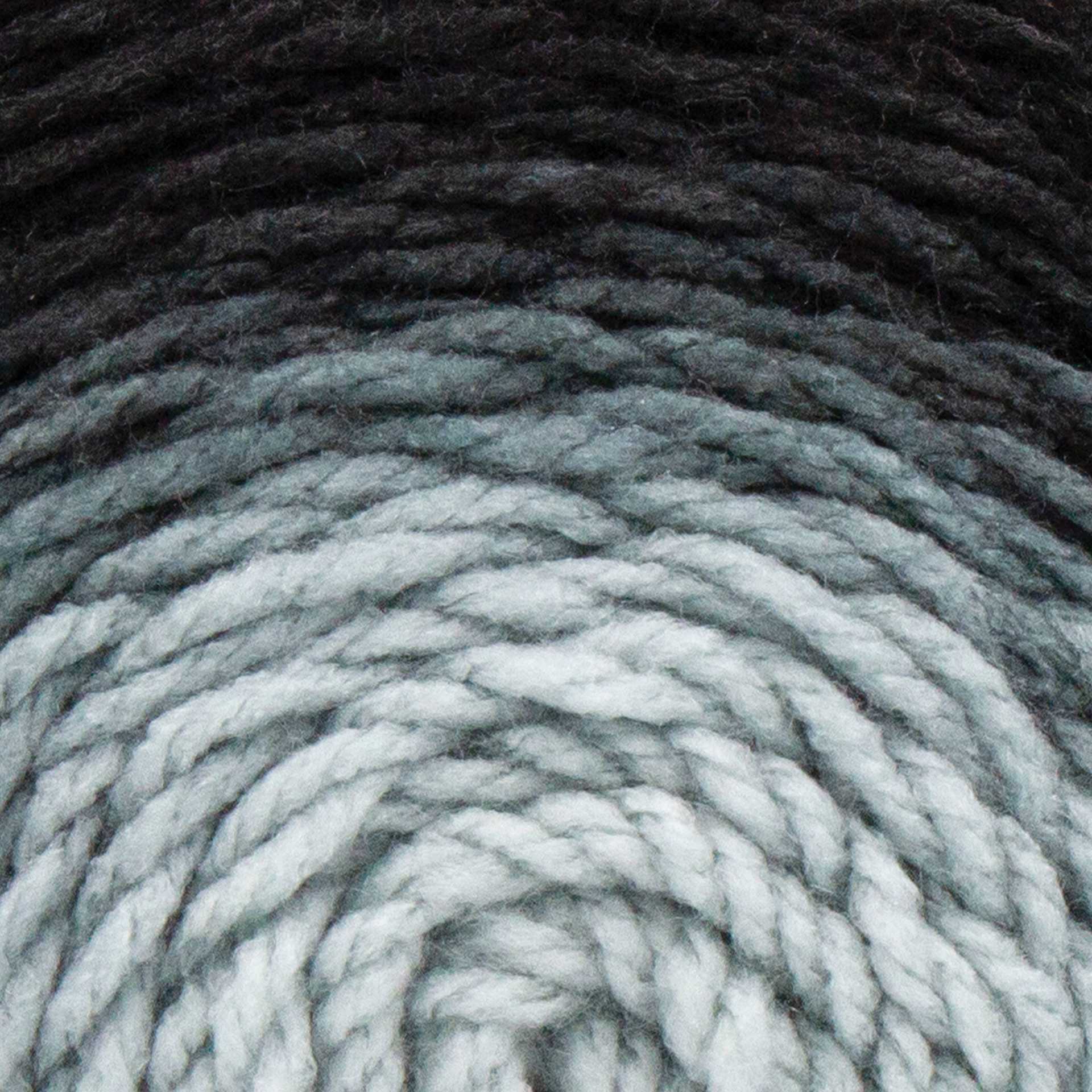 Lion Brand Mandala Gradient Yarn - Black - close-up