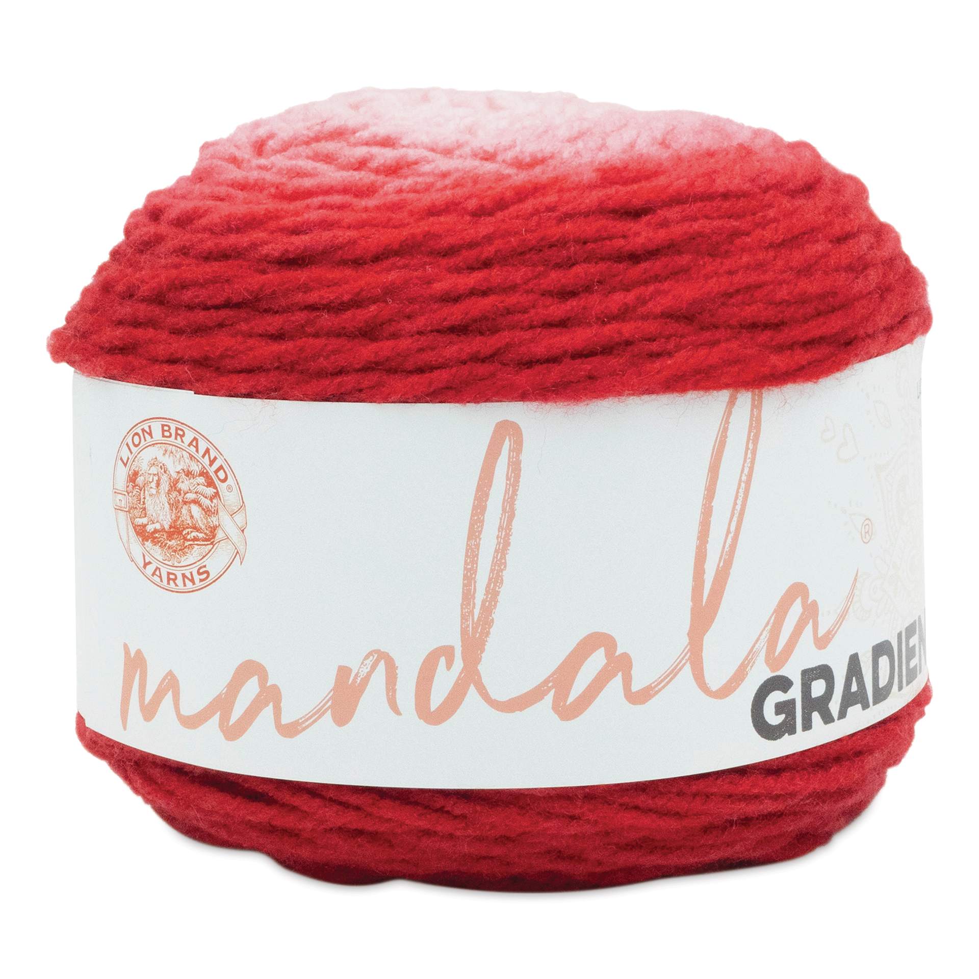 Lion Brand Mandala Gradient Yarn - Red, 295 yds
