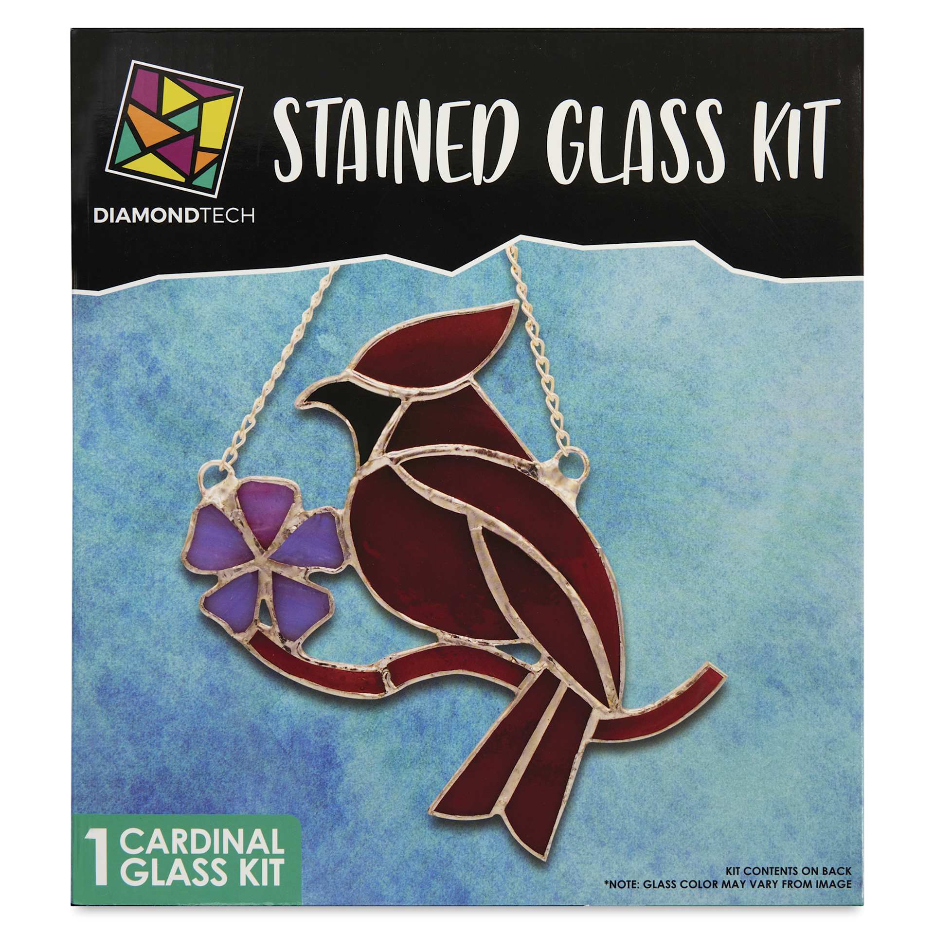 Diamond Tech Stained Glass Kit - Cardinal - front of packaging