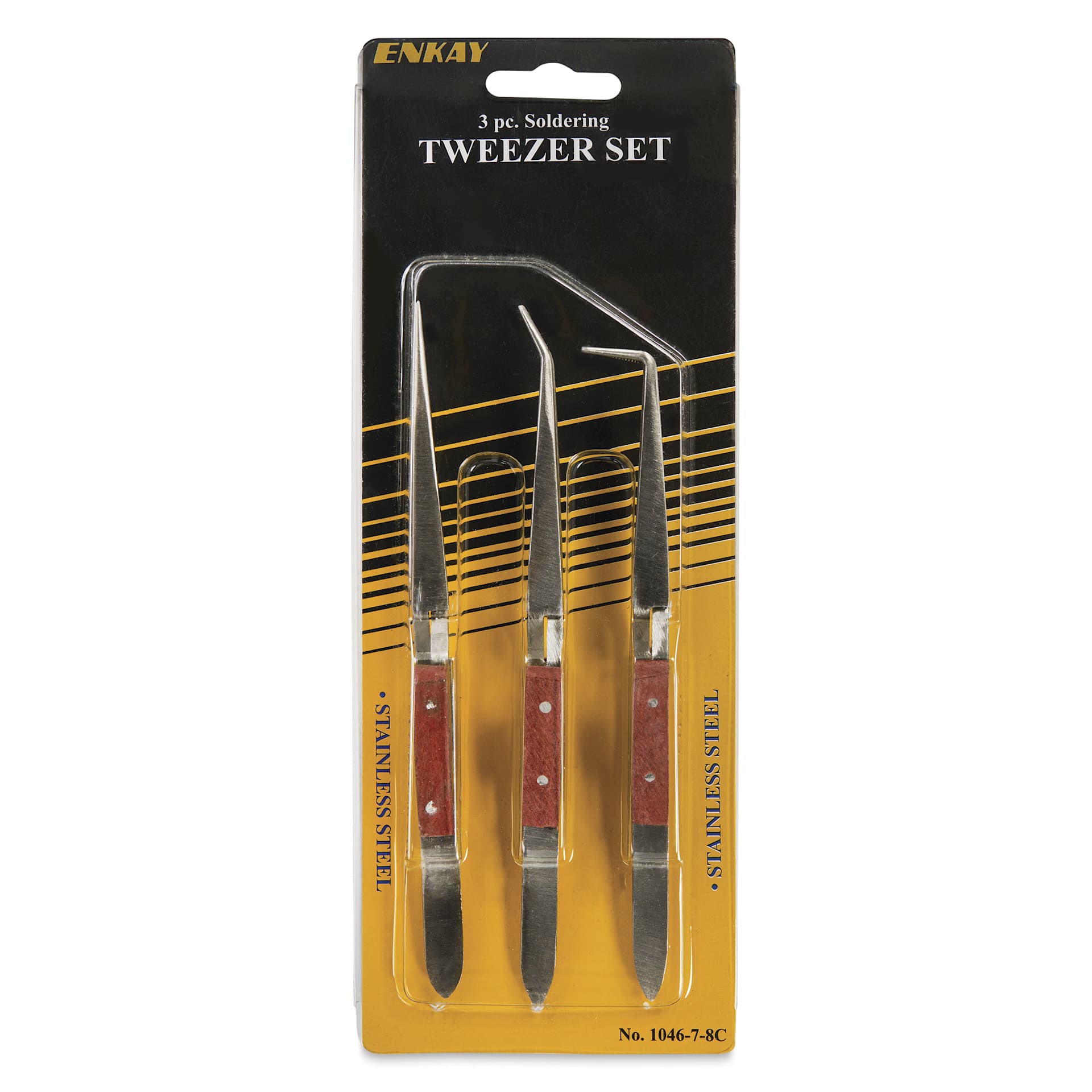Enkay Soldering Tweezers - Set of 3 - front of packaging