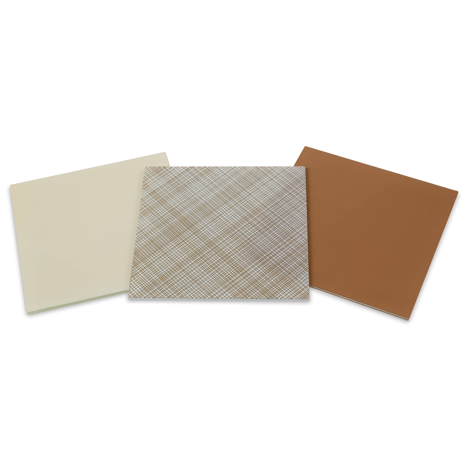 Mosaic Mercantile Opalescent Glass Pack - Brown, 8" x 8", Pkg of 3, packaging removed