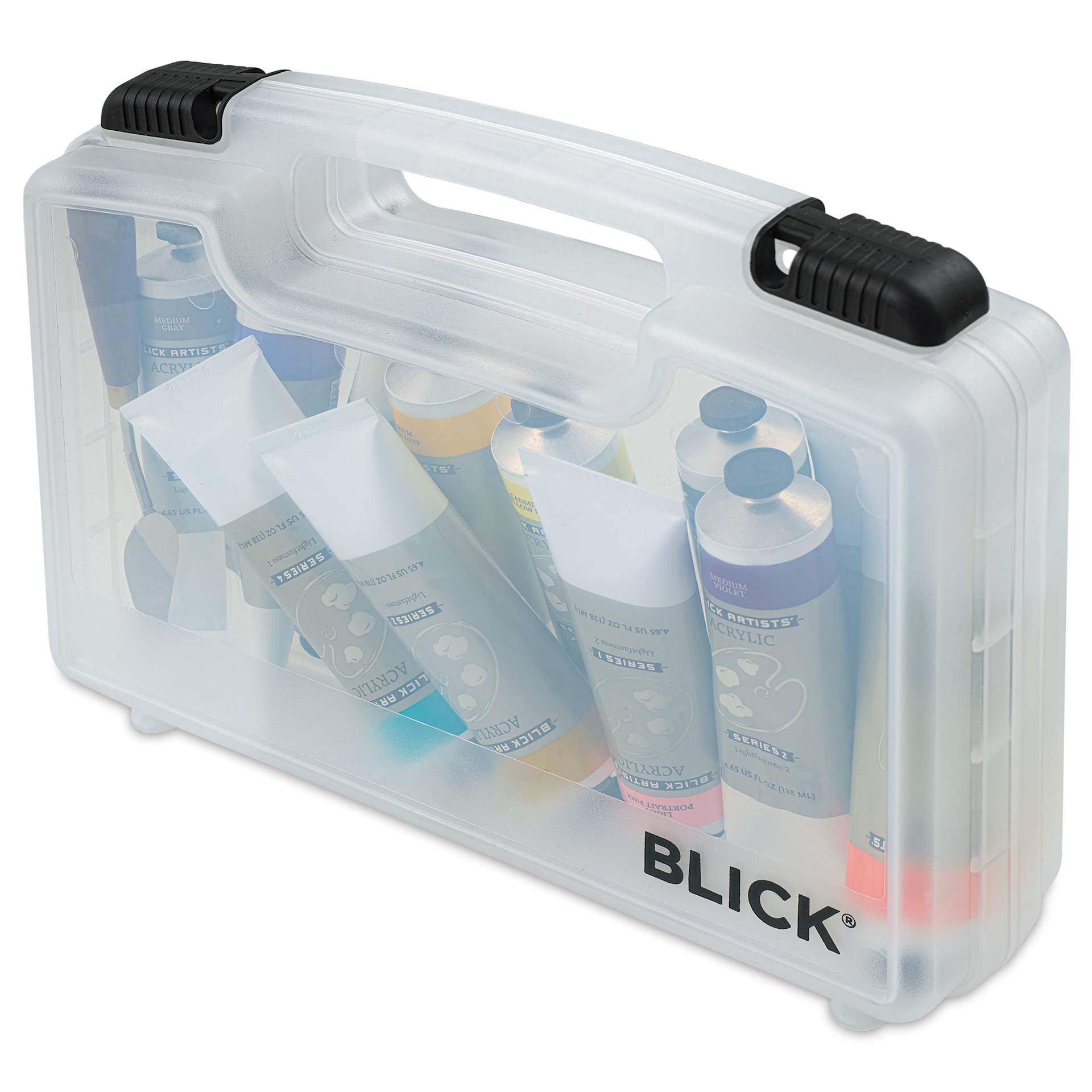 Blick Quick View Carrying Case - Medium, filled with paints, supplies not included