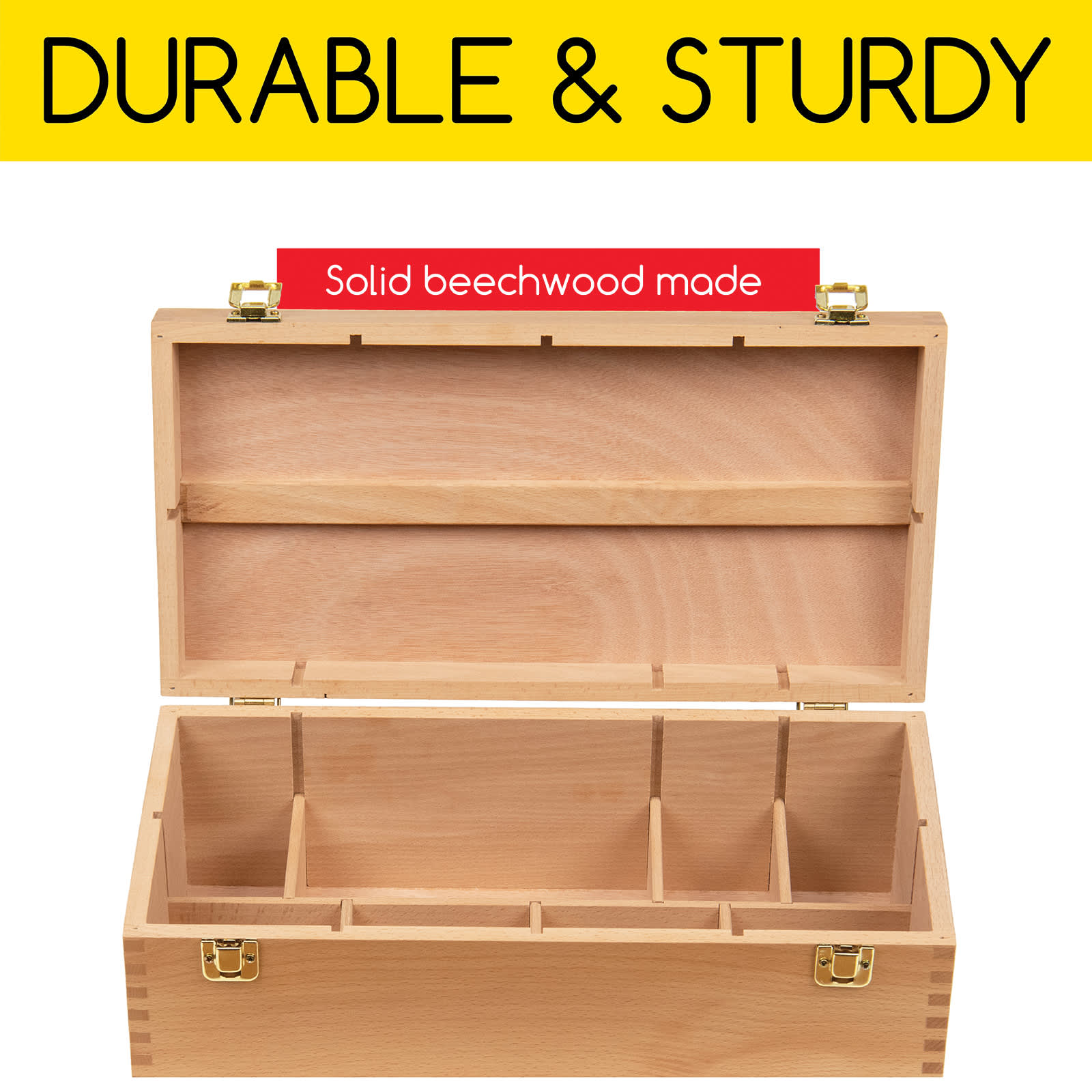 Meeden Artist Storage Box - Large Box durable and sturdy. Made of solid beechwood.