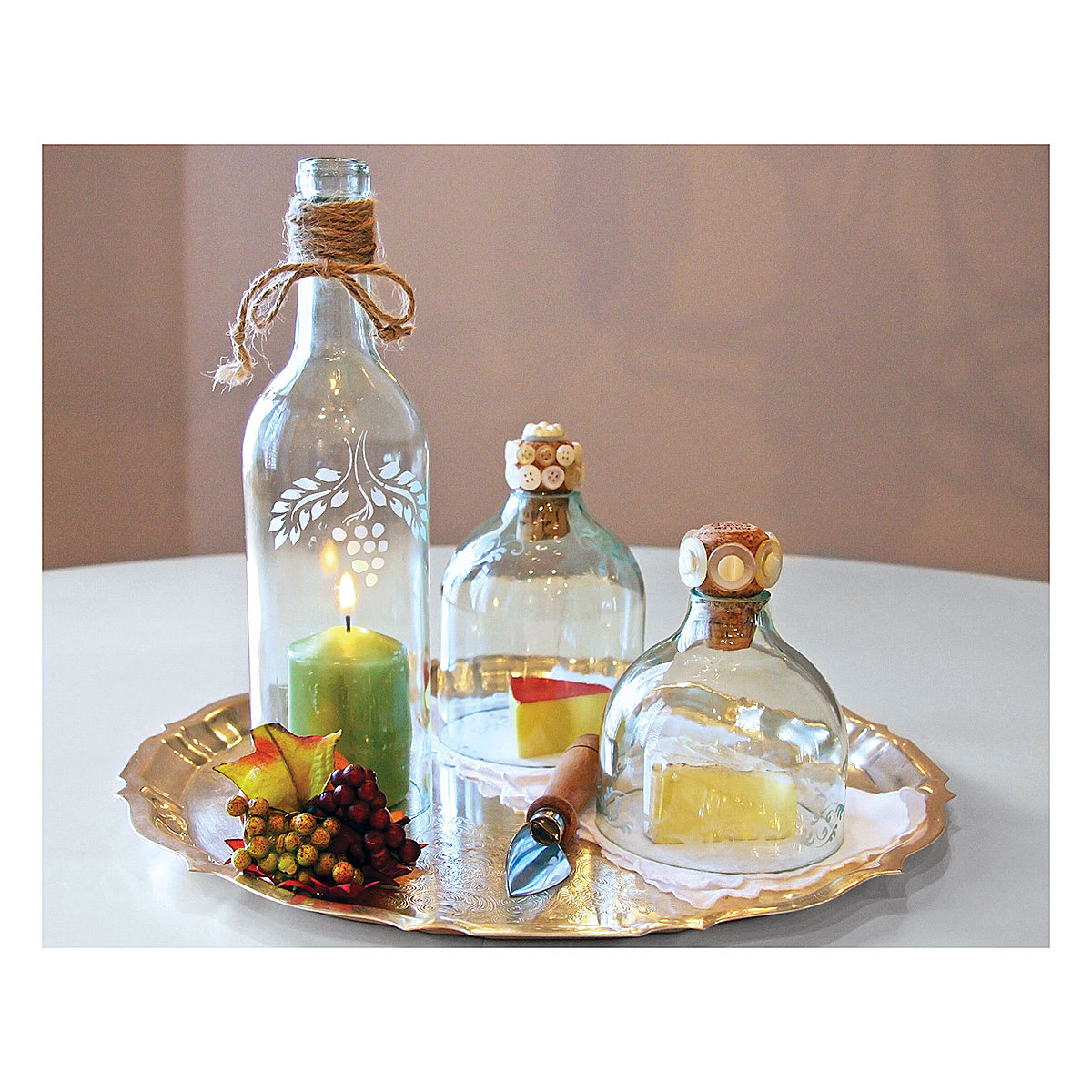 Generation Green (g2) Bottle Cutter - Finished examples of cut bottles
