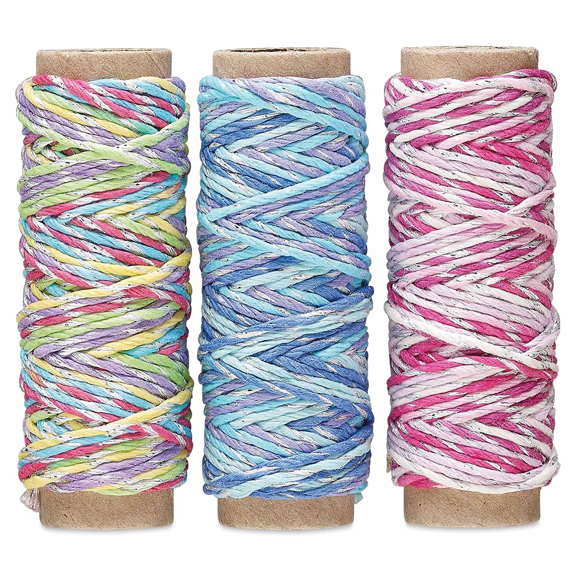 Hemptique Hemp Cord Spools - Set of 3, Magical Collection, 1 mm x 16.4 ft