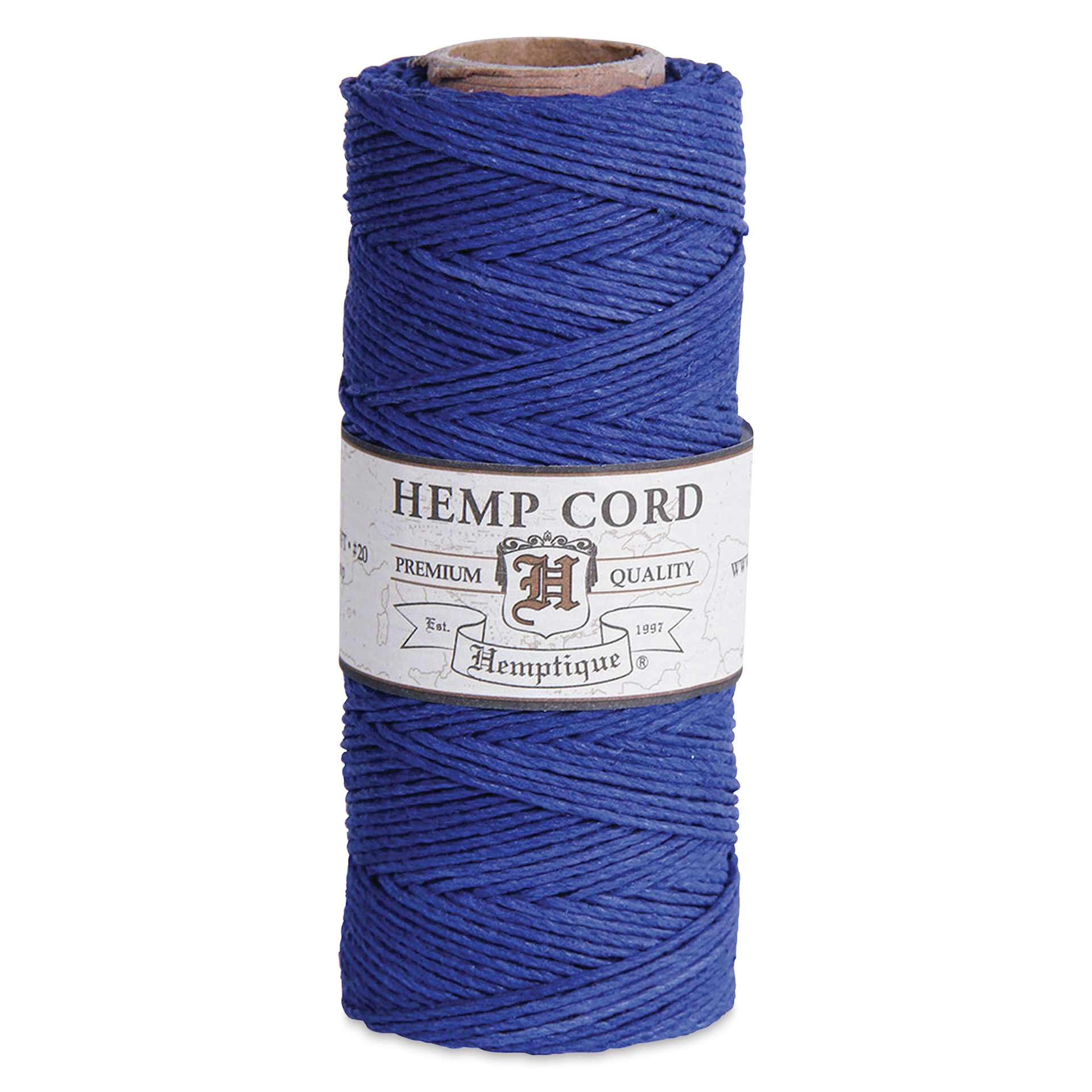 Hemptique Hemp Cord Spool - Blue, 1 mm x 205 ft