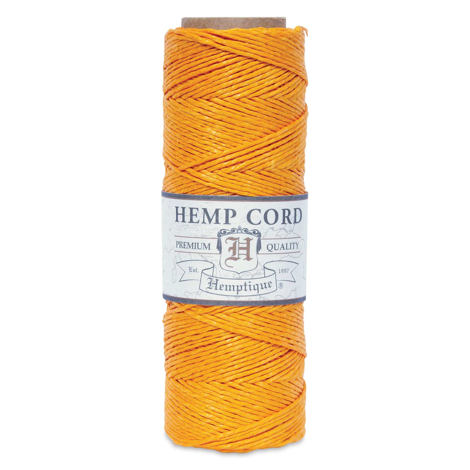 Hemptique Hemp Cord Spool - Gold, 0.5 mm x 205 ft