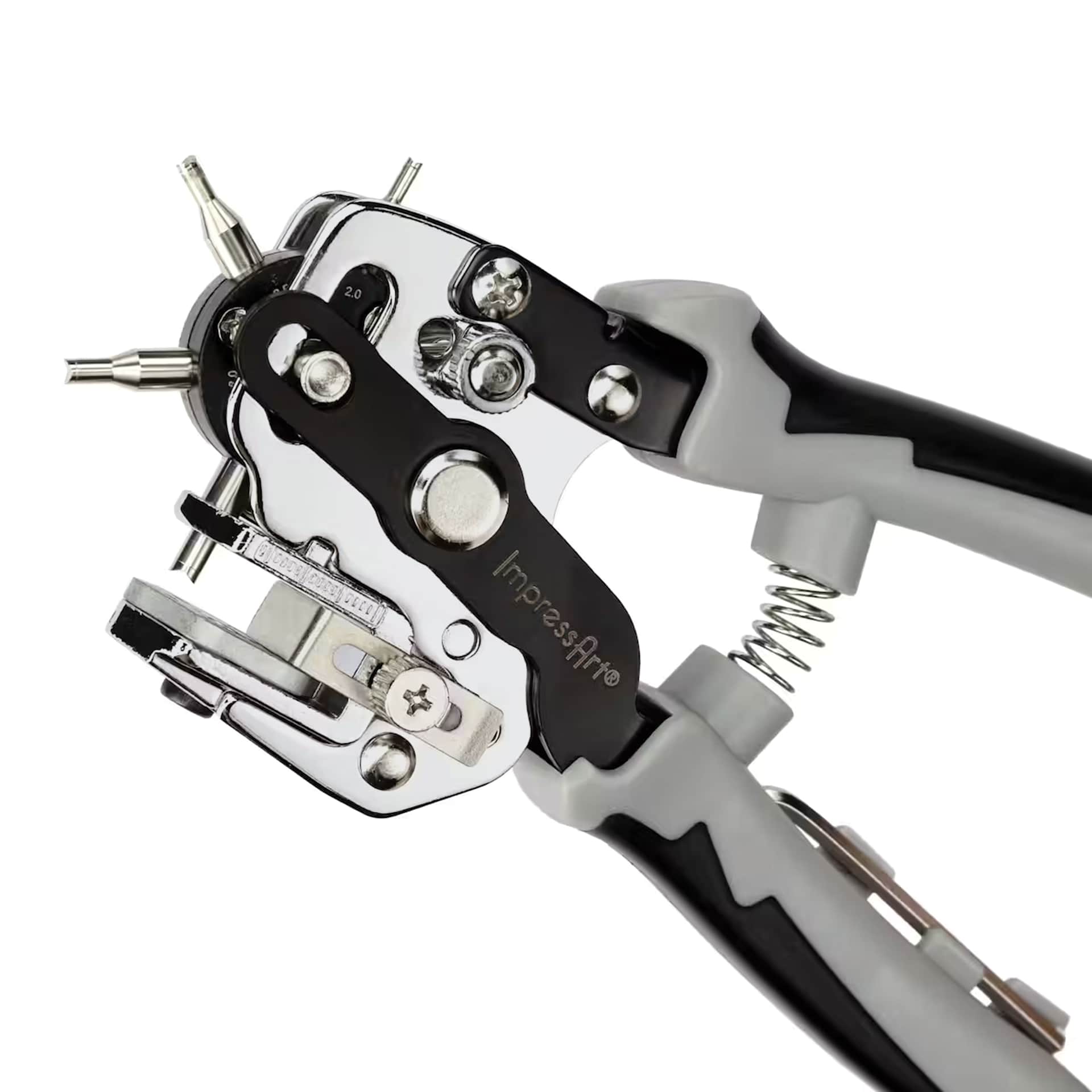 ImpressArt 6 in 1 Metal Hole Punch close up of hole punch head