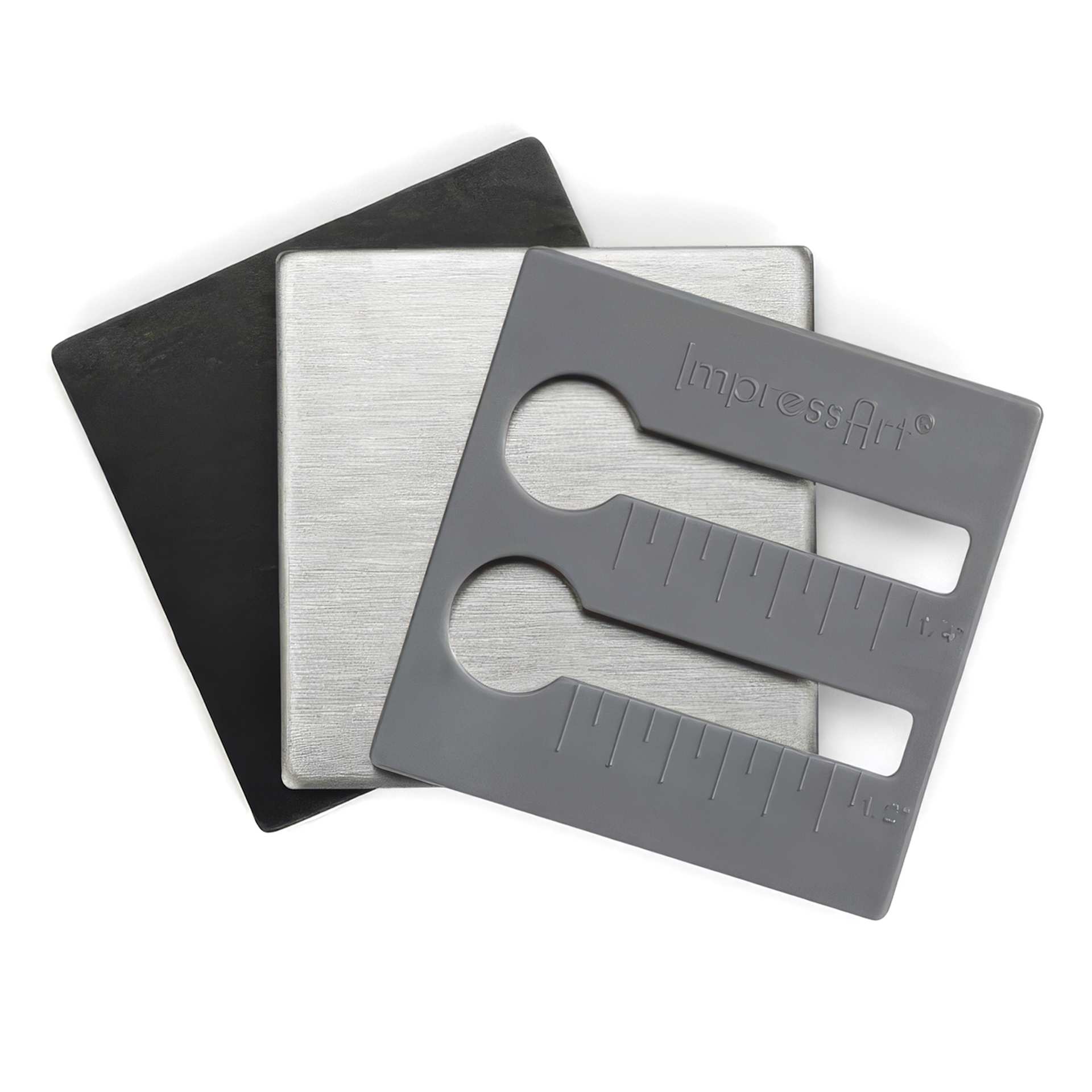 ImpressArt Ring Stamp Straight Jig Set showing jig disassembled