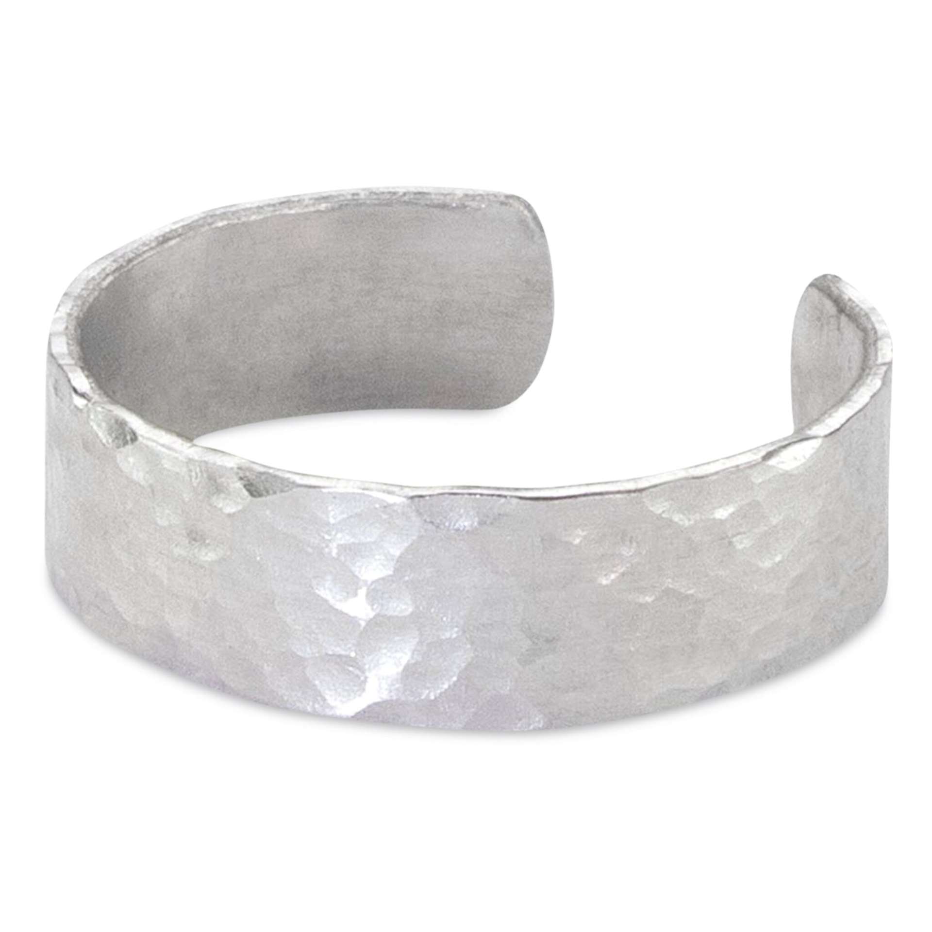 ImpressArt Aluminum Wrap Ring Blanks - 1/4"W x 2-1/4"L, sample of stamped ring