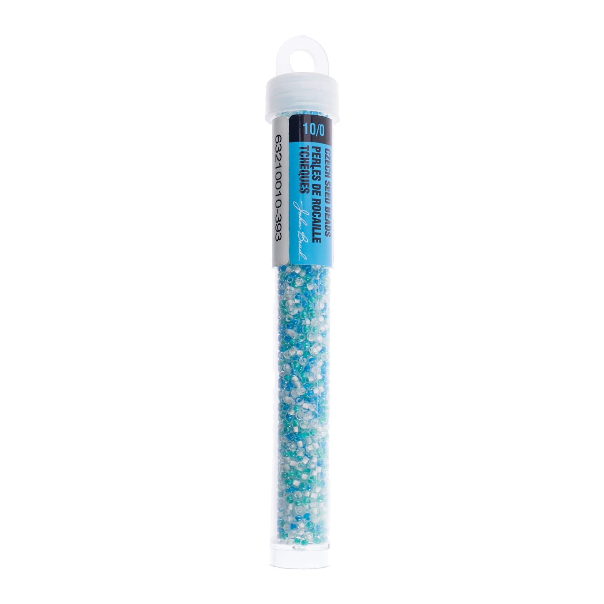 John Bead Czech Glass Seed Beads - Ice Pop Mix, 10/0, 22 g Vial