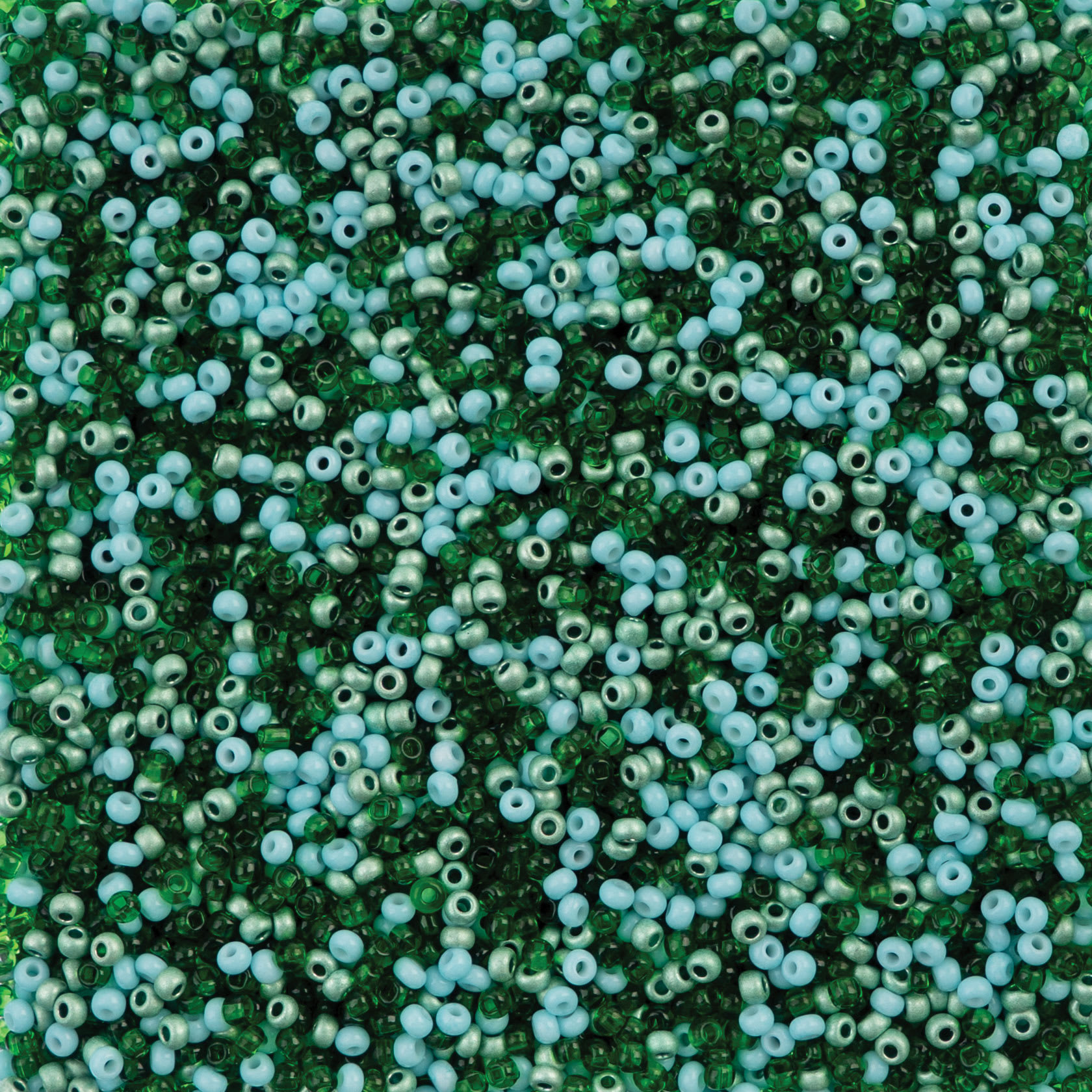 John Bead Czech Glass Seed Beads - Botanical Garden Mix, 10/0, 22 g Vial close up