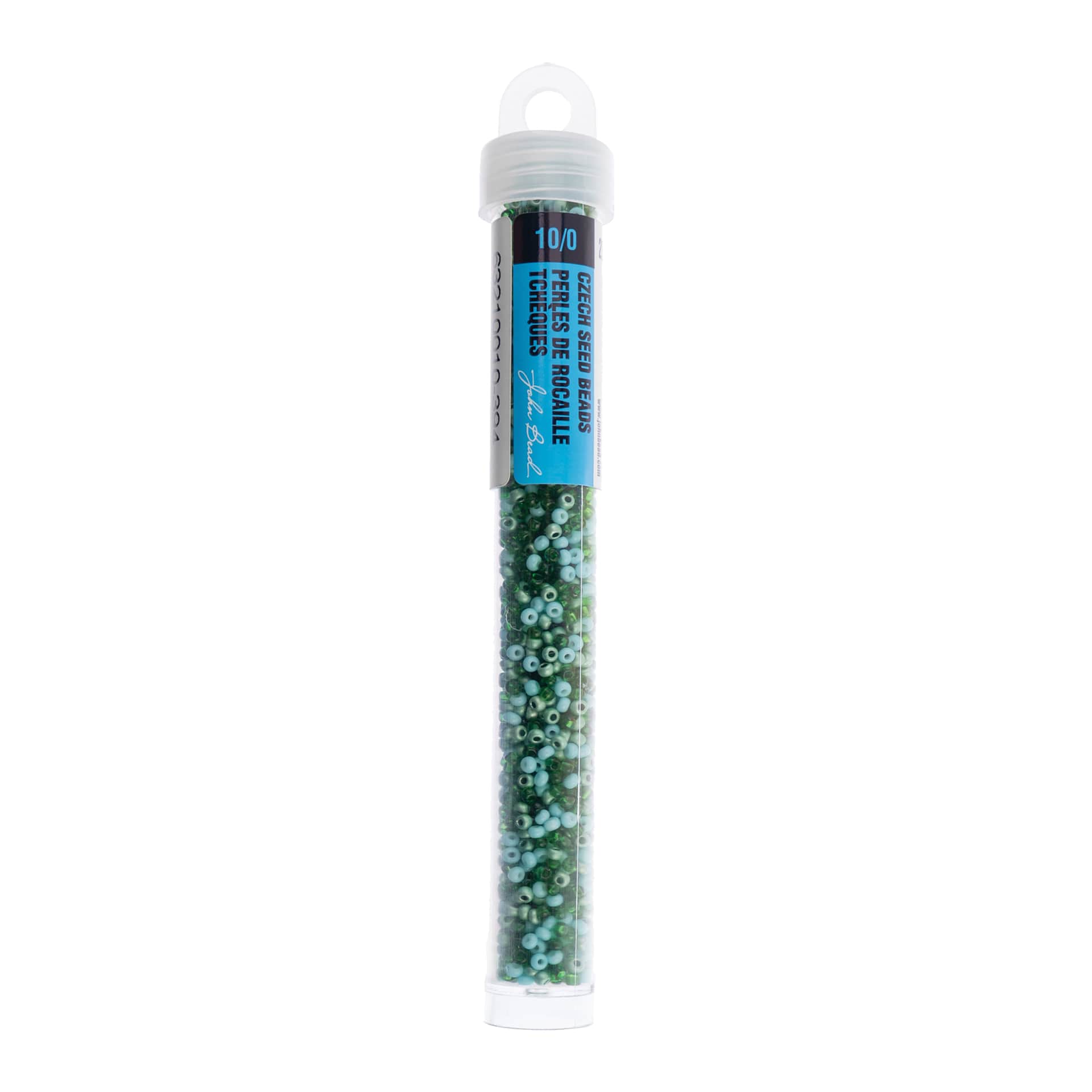 John Bead Czech Glass Seed Beads - Botanical Garden Mix, 10/0, 22 g Vial