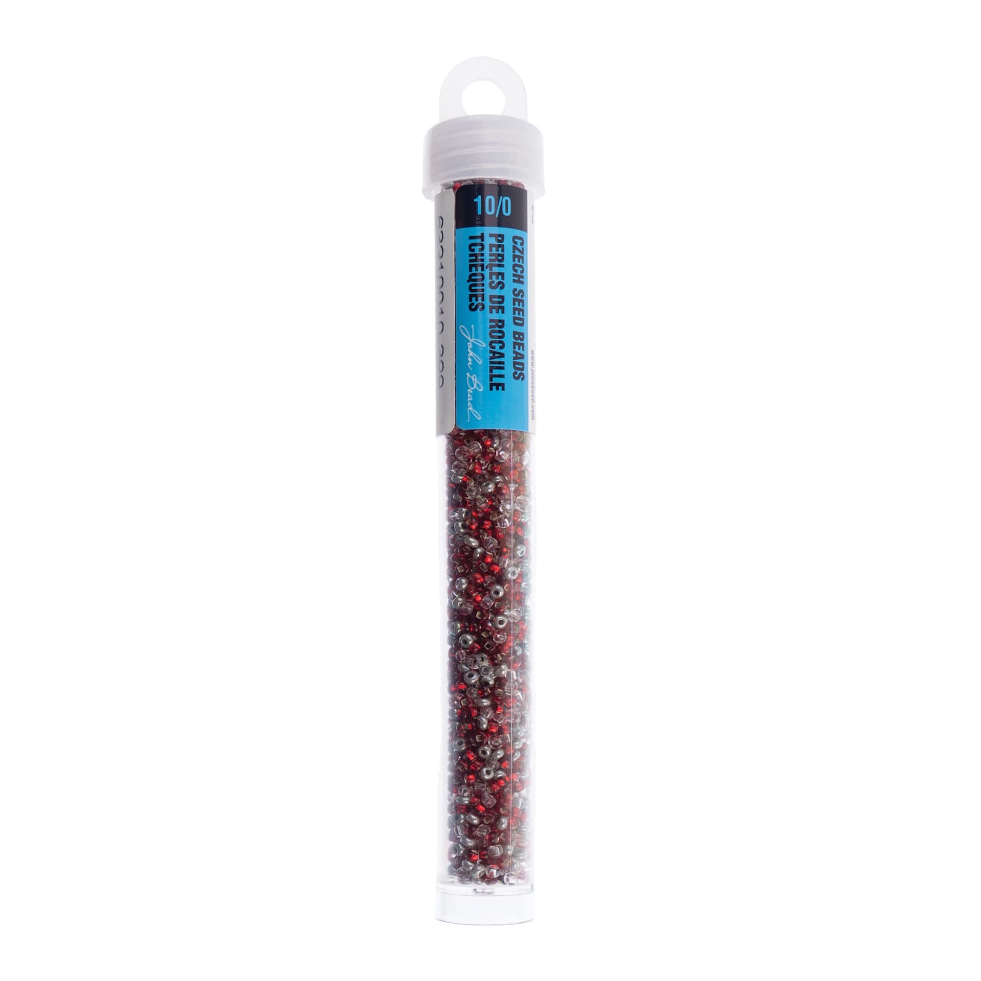 John Bead Czech Glass Seed Beads - Candy Apple Mix, 10/0, 22 g Vial