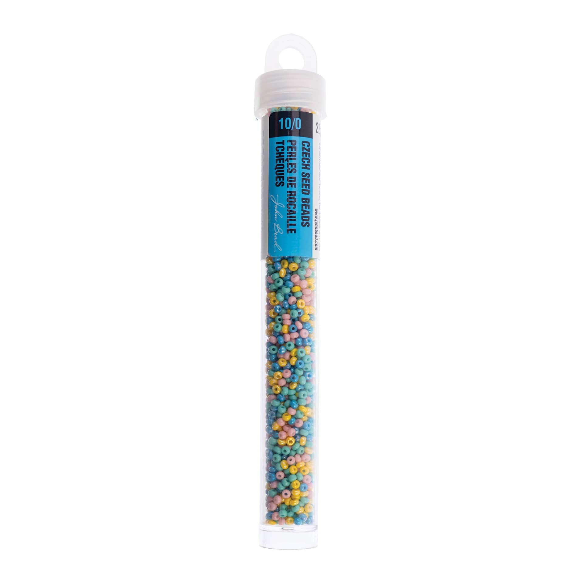 John Bead Czech Glass Seed Beads - Retro Pop Mix, 10/0, 22 g Vial