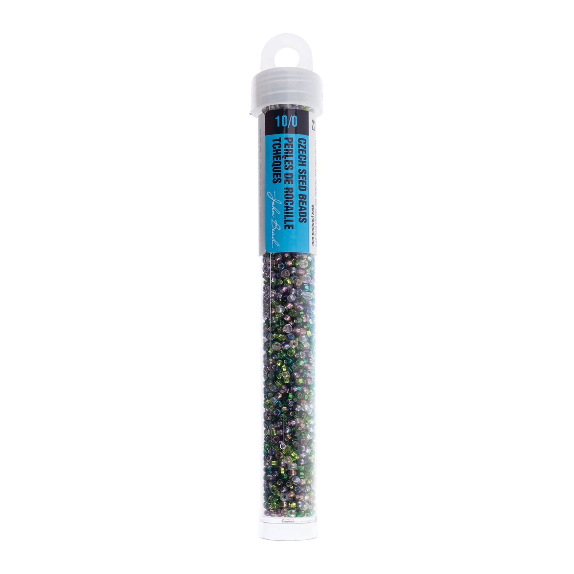 John Bead Czech Glass Seed Beads - Enchanted Forest Mix, 10/0, 22 g Vial