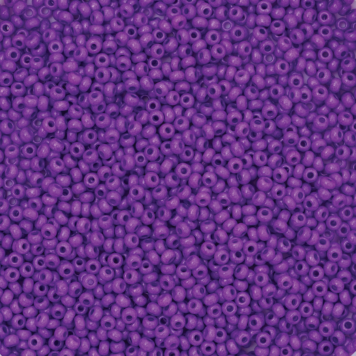 John Bead Czech Glass Seed Beads - Violet, 10/0, 22 g Vial close up