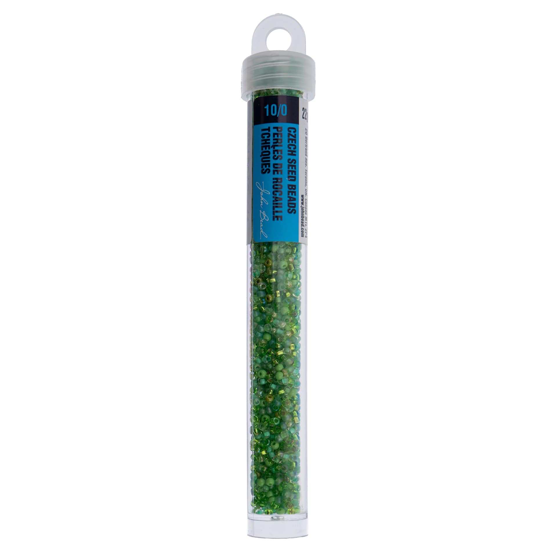 John Bead Czech Glass Seed Beads - Poison Ivy Mix 10/0, 22 g Vial