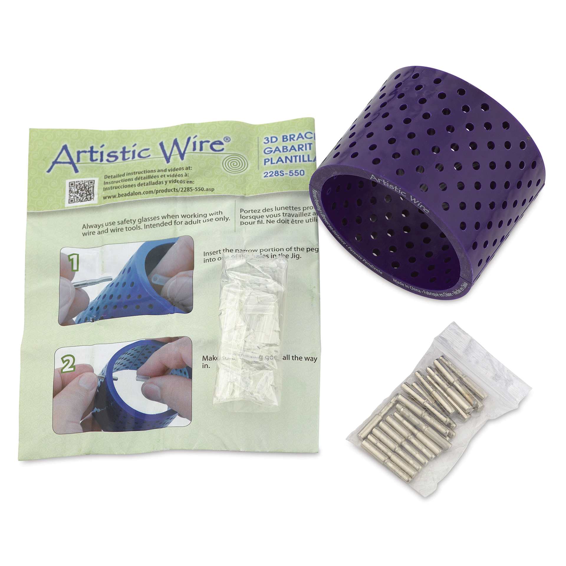 Artistic Wire 3D Bracelet Jig contents