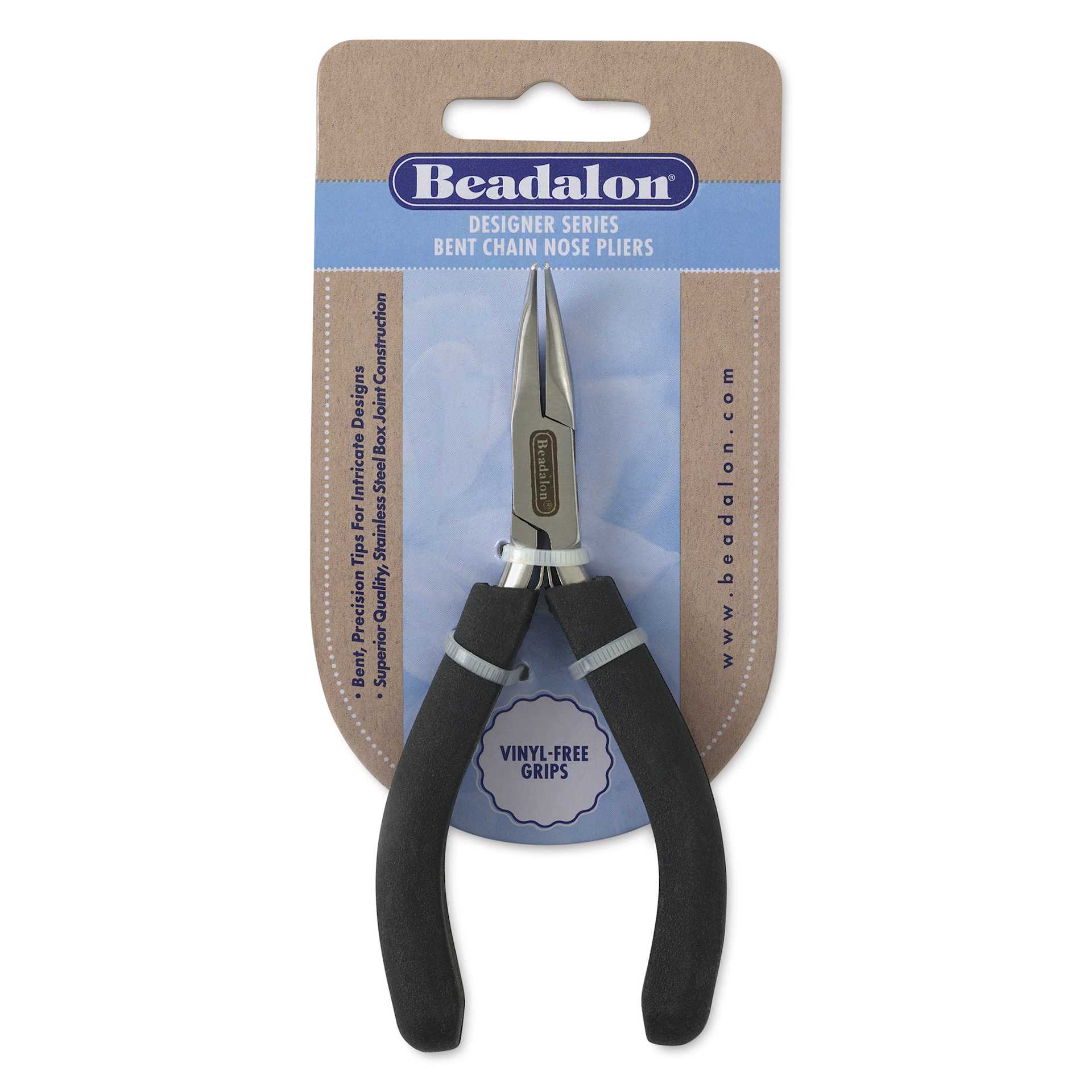Beadalon Designer Series Bent Chain Nose Pliers - front of packaging