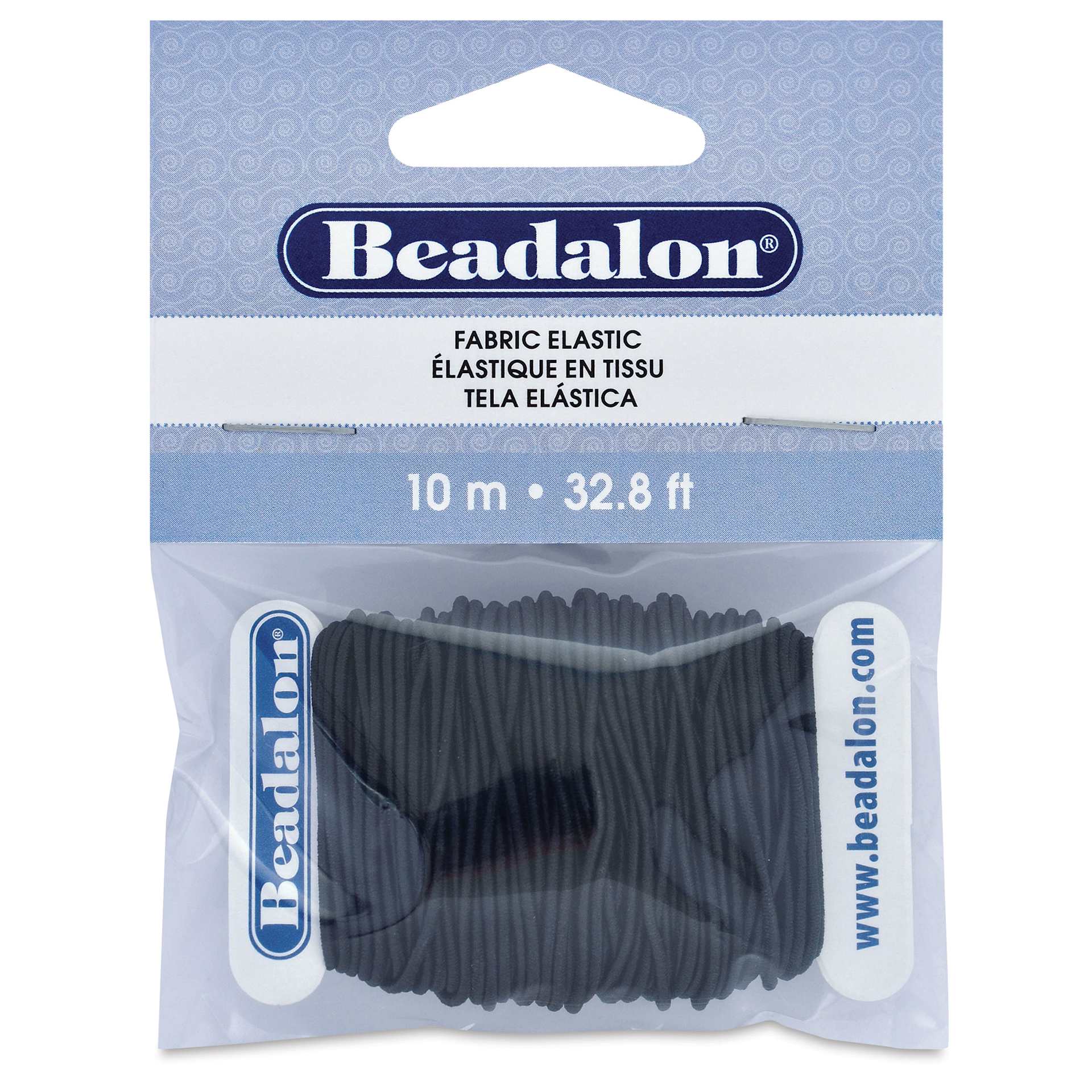 Beadalon Fabric Elastic - Black, 0.039" x 33 ft
