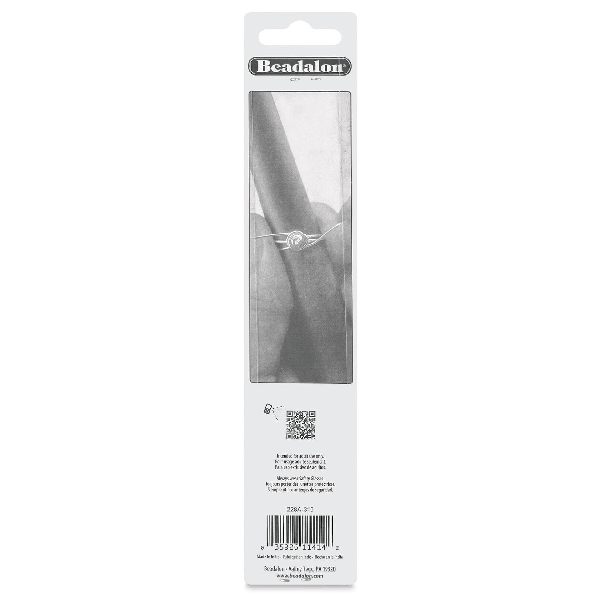 Beadalon Aluminum Short Ring Mandrel back of packaging