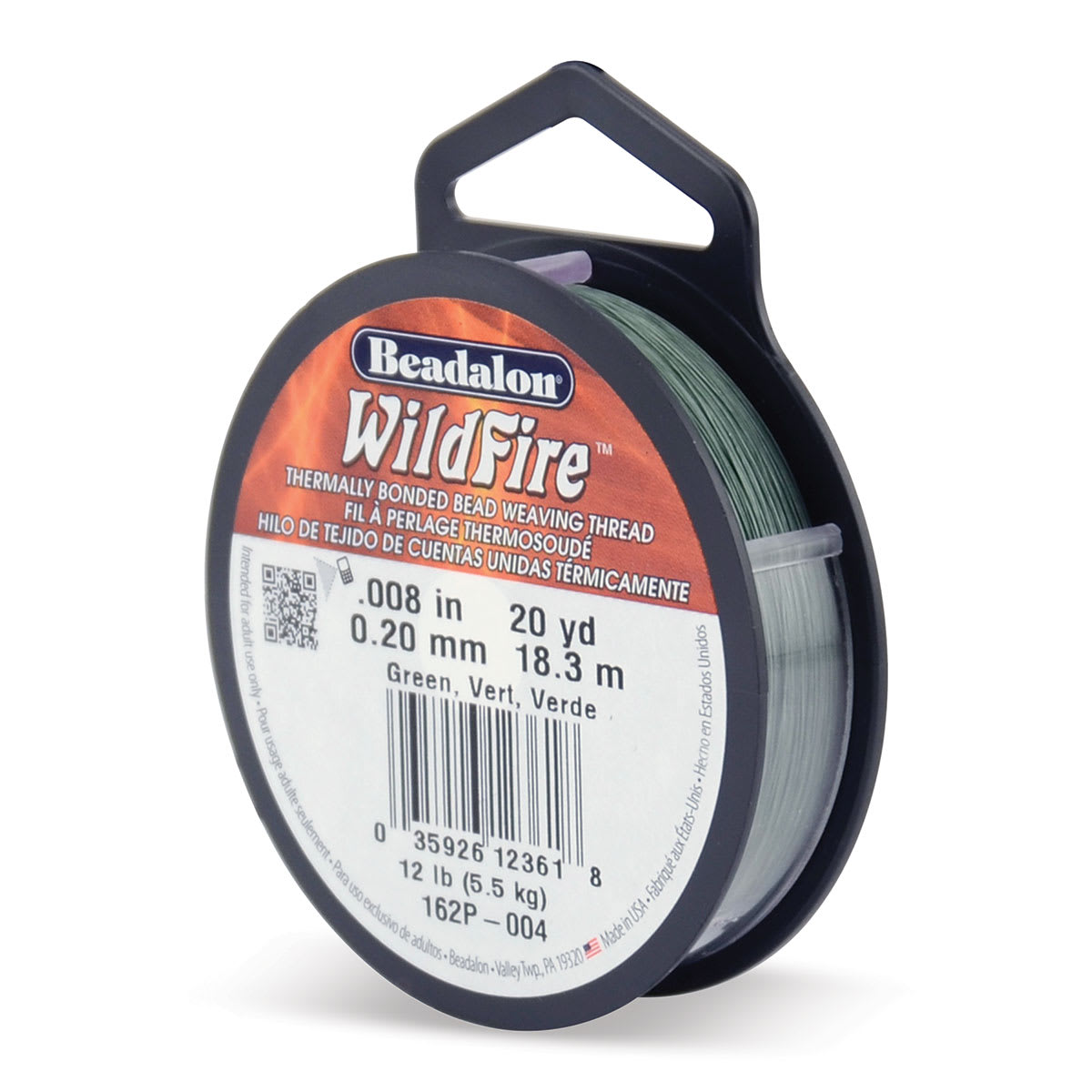 Beadalon WildFire Beading Thread - Green, 0.008", 20 yds