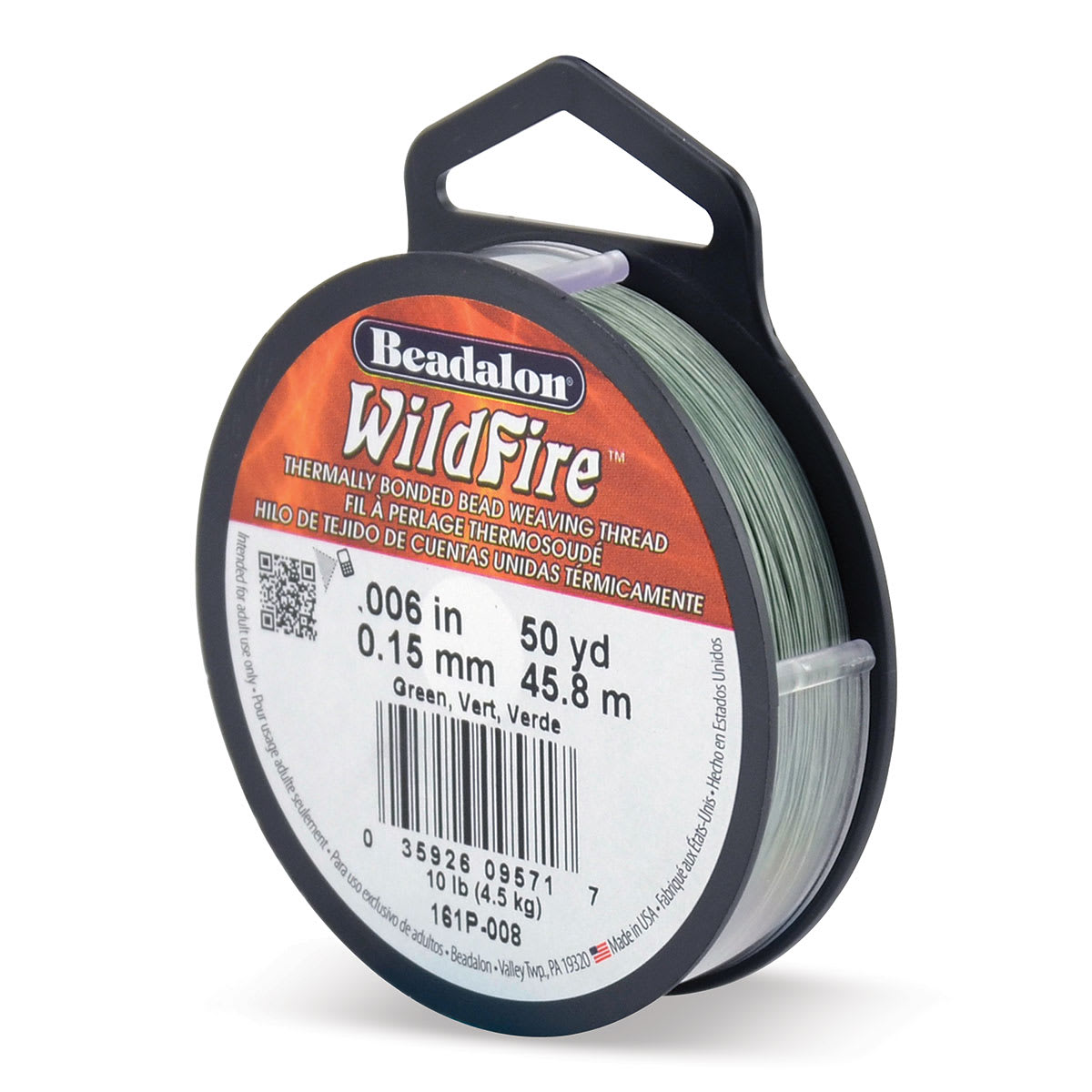 Beadalon WildFire Beading Thread - Green, 0.006", 50 yds