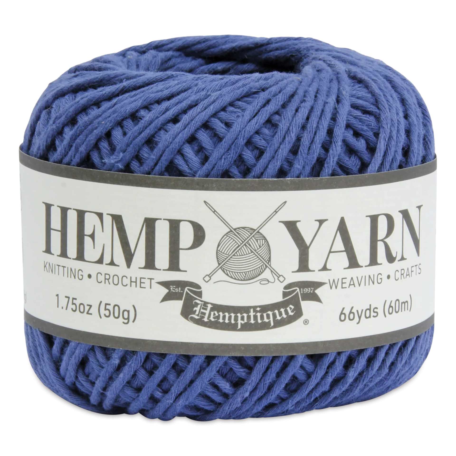 Hemptique Hemp Yarn - Denim, Ball, 66 yds