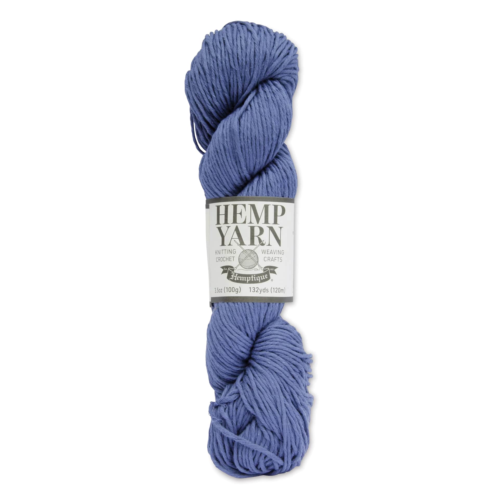 Hemptique Hemp Yarn - Denim, Hank, 132 yds