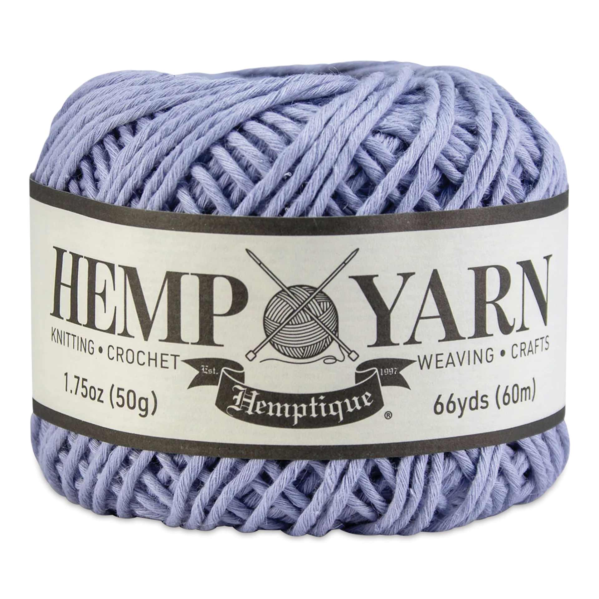 Hemptique Hemp Yarn - Periwinkle, Ball, 66 yds
