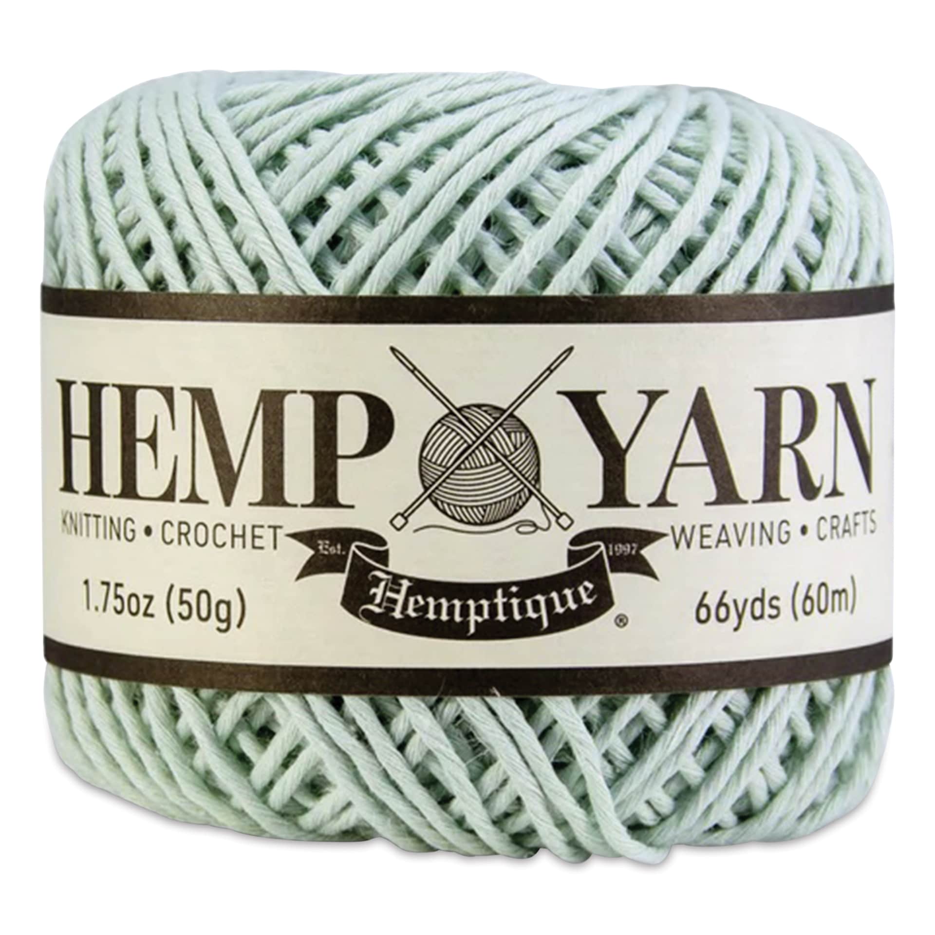 Hemptique Hemp Yarn - Mint, Ball, 66 yds