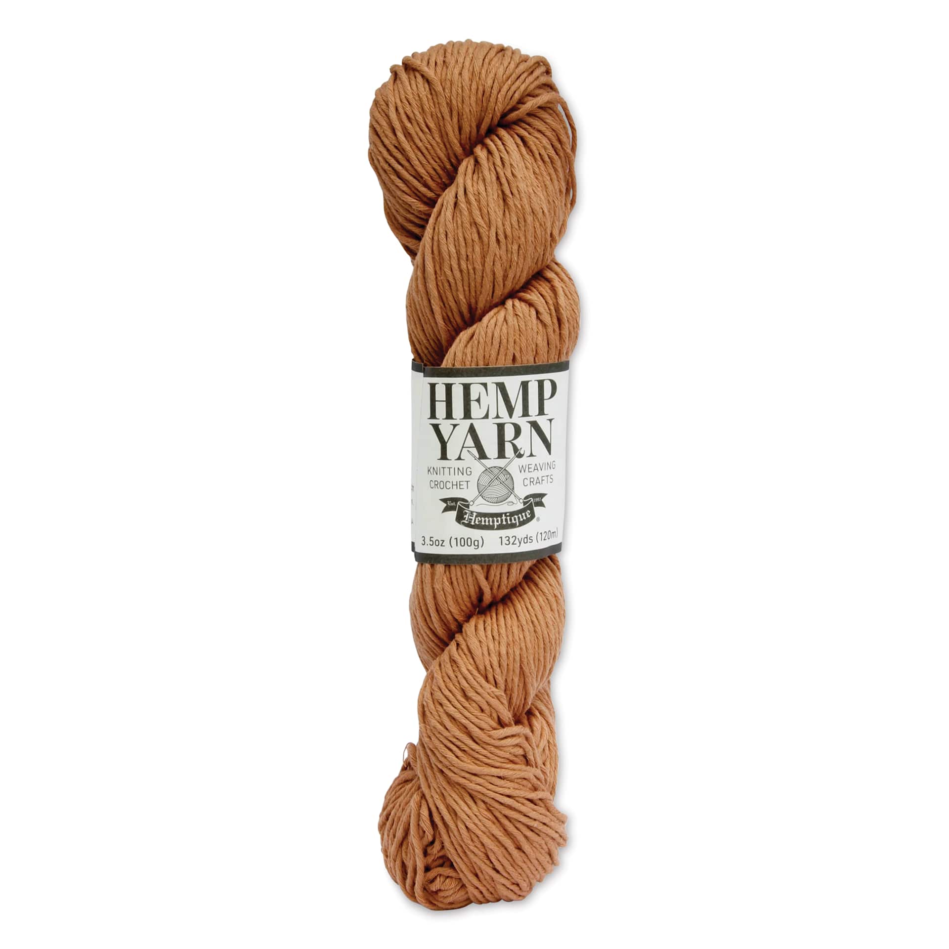 Hemptique Hemp Yarn - Terracotta, Hank, 132 yds