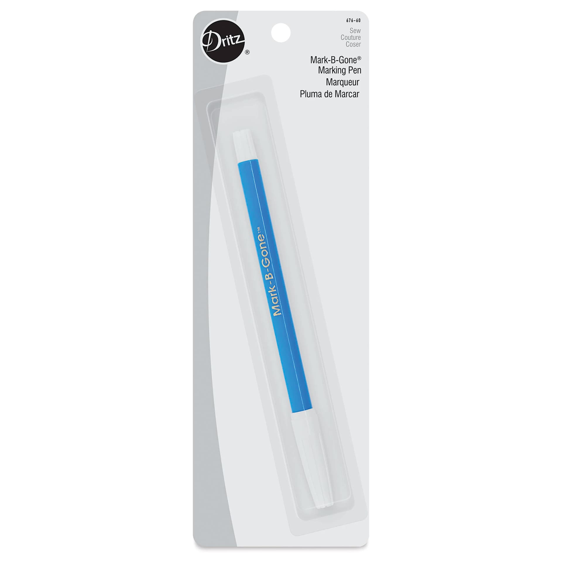 Dritz Mark-B-Gone Marking Pen - Blue, front of the packaging