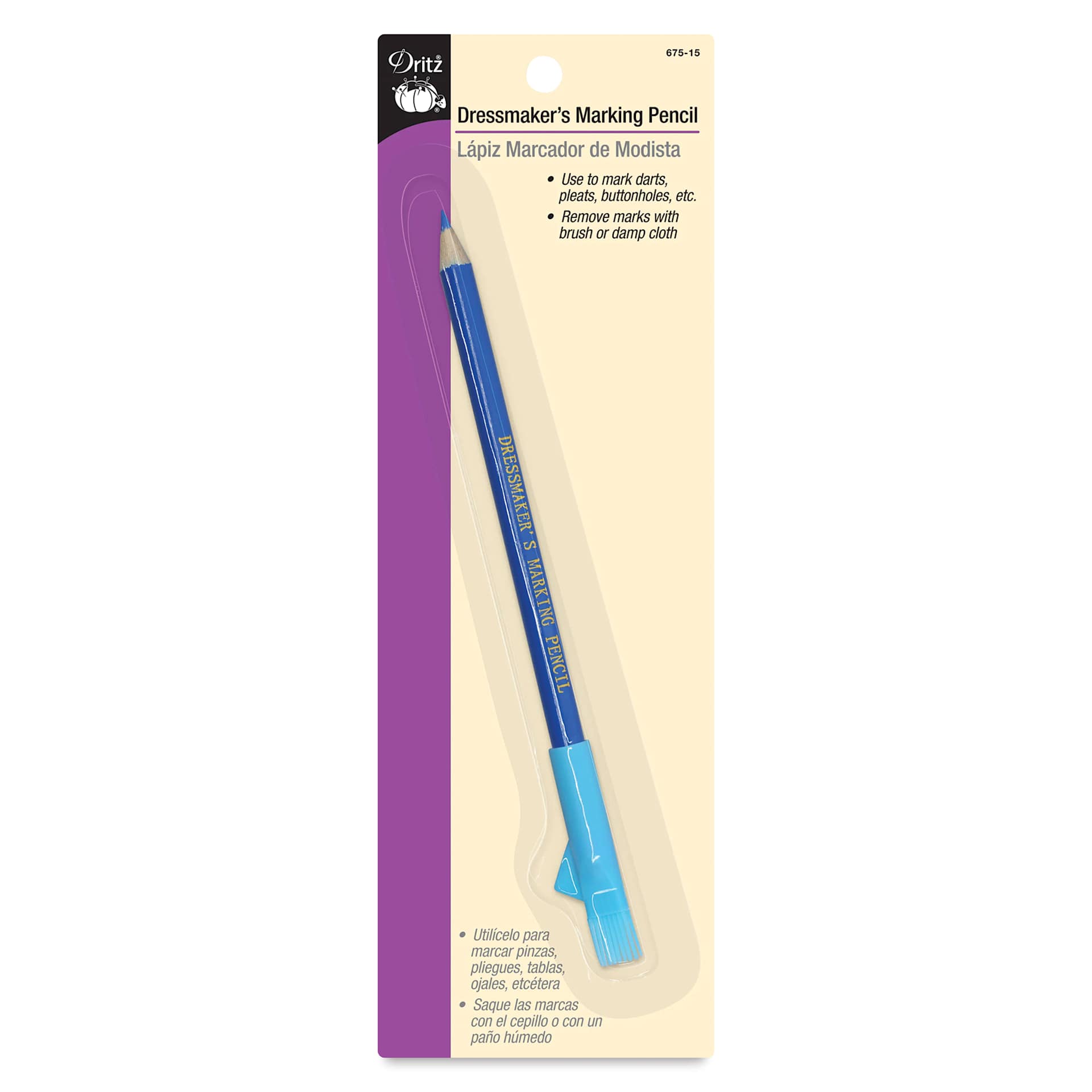 Dritz Dressmaker's Marking Pencil - Light Blue front of packaging