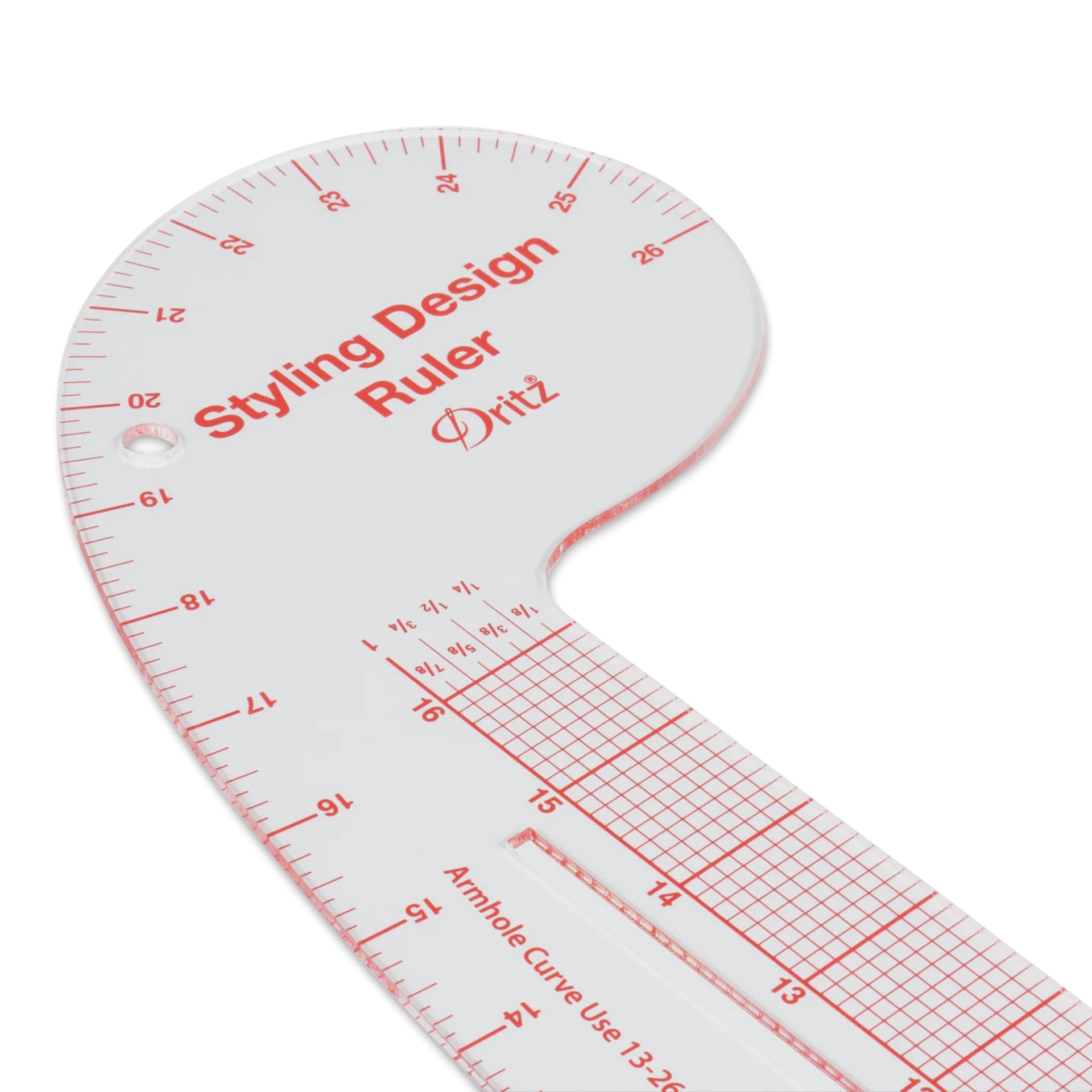 Dritz Styling Design Ruler French curve section