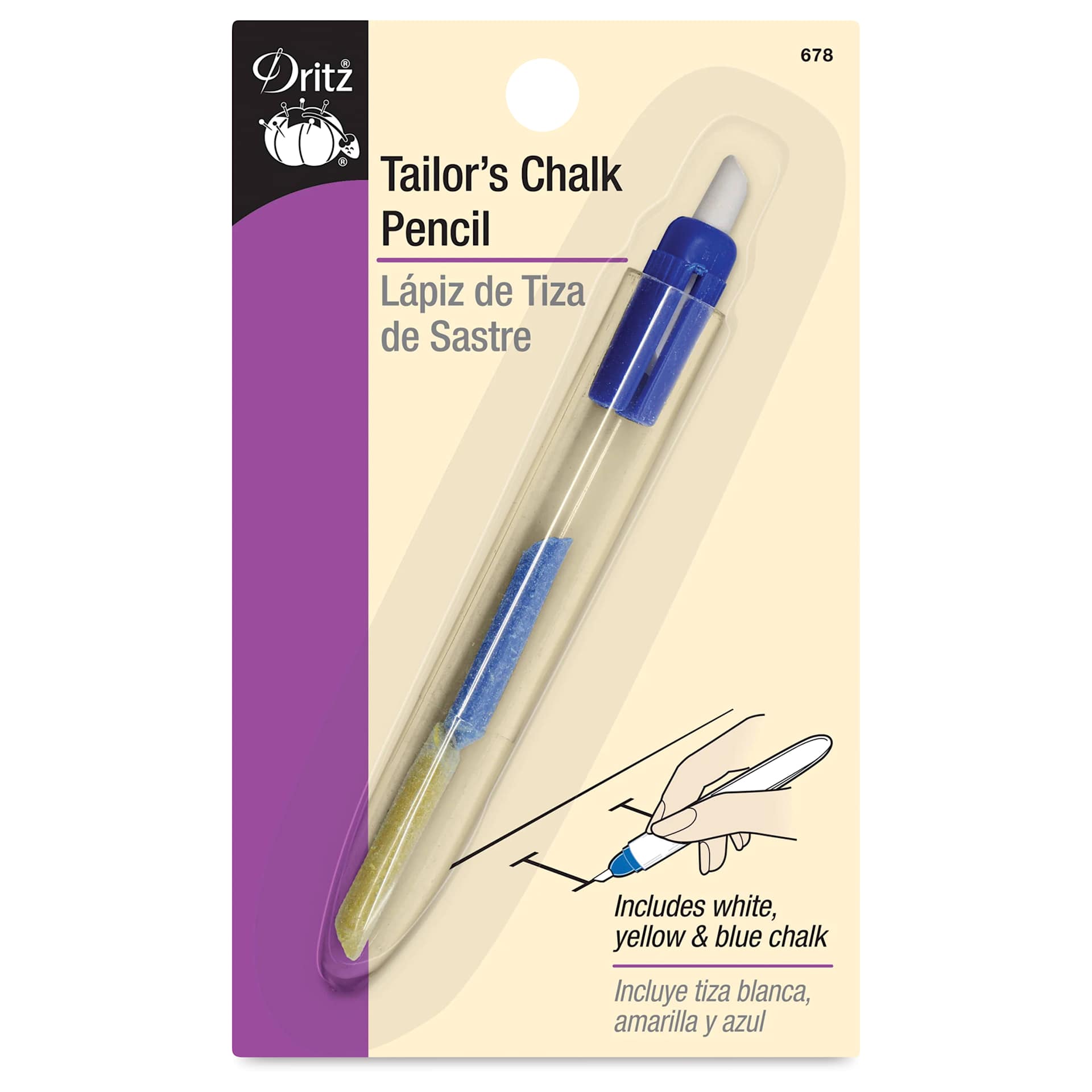 Dritz Tailor's Chalk Pencil front of packaging