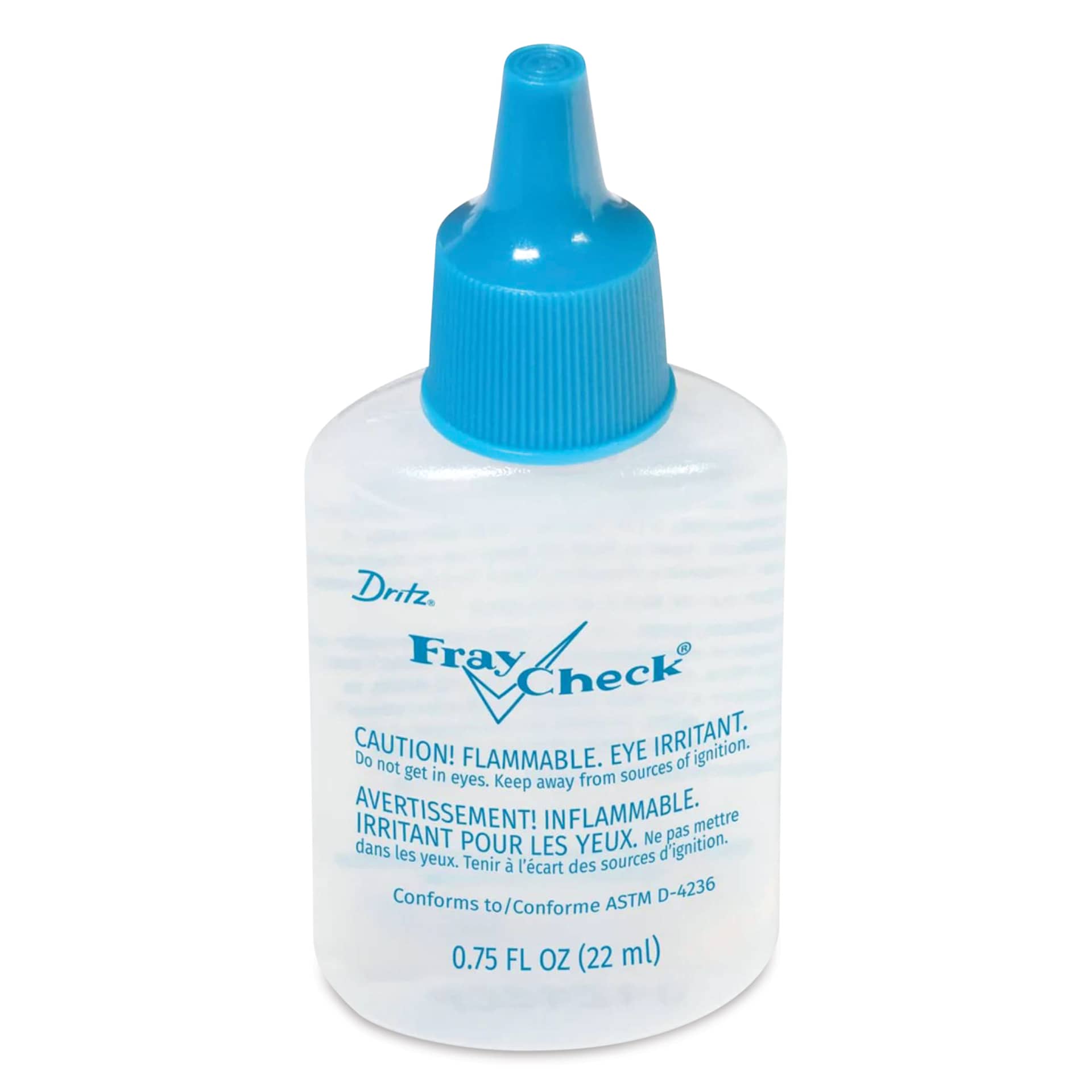 Dritz Fray Check Liquid Seam Sealant - .75 oz Bottle with cap on