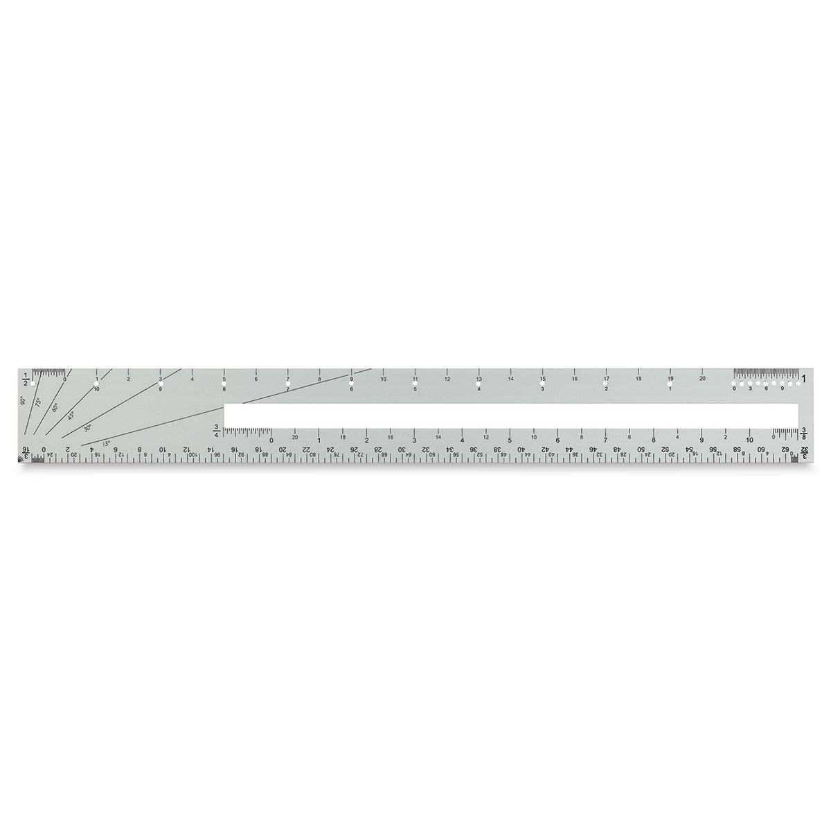 Alumicolor Alumidrafter Drafting and Measuring Tool - Back of tool shown
