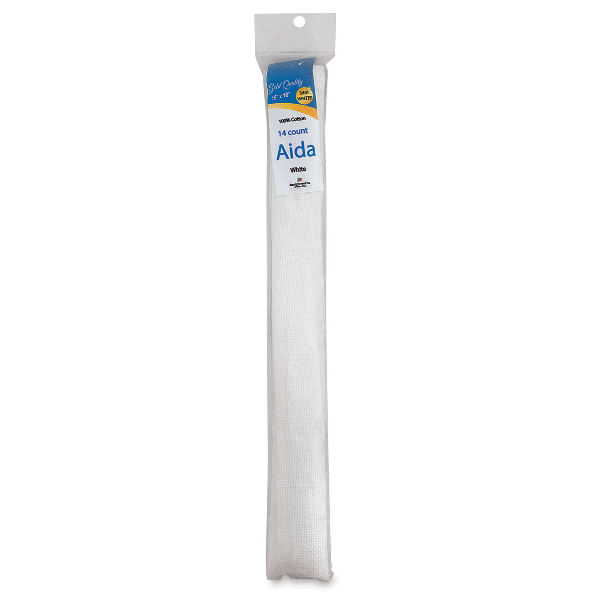 Design Works Aida Cloth - Front view of 18" piece in package